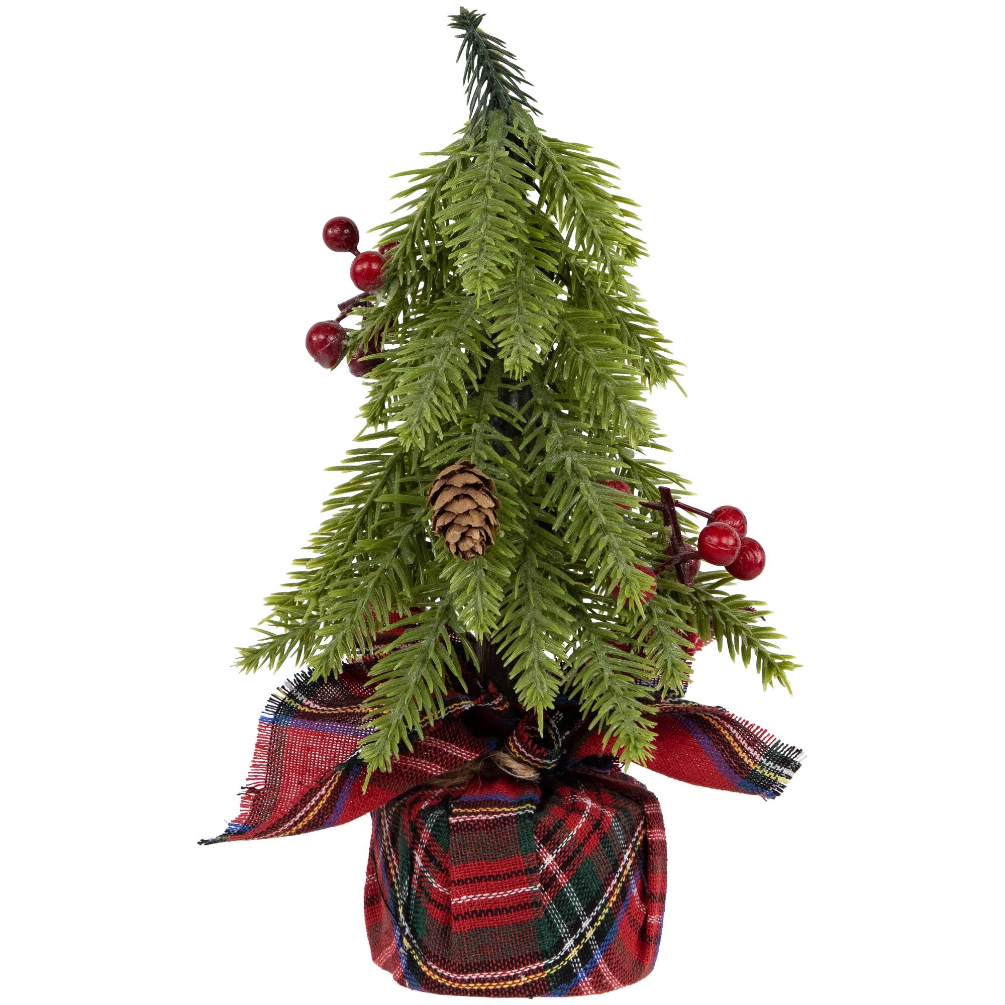 3 Pack 9&#x22; Unlit Mini Downswept Pine Artificial Christmas Tree
