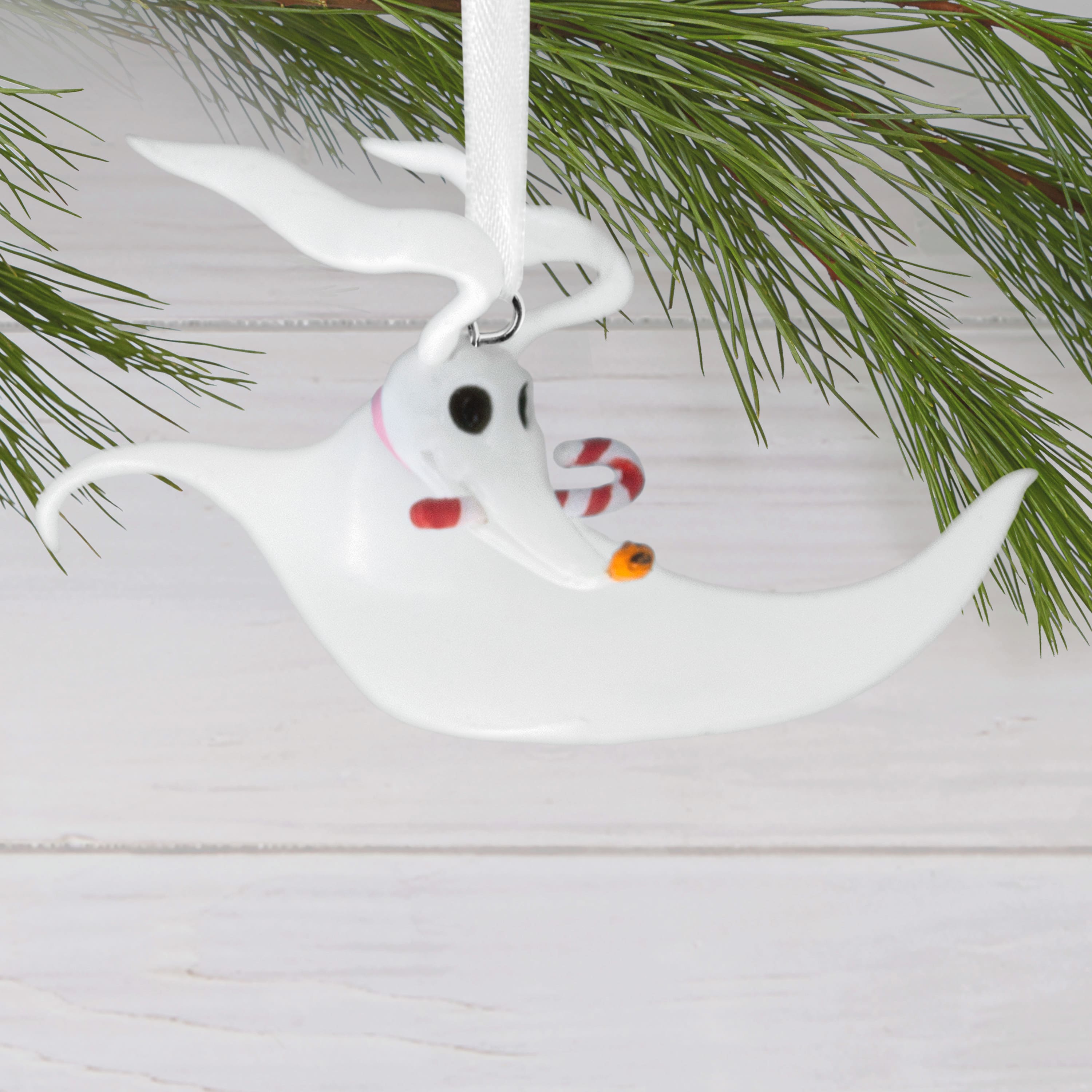 Hallmark The Nightmare Before Christmas 2.25&#x22; Zero with Candy Cane Ornament
