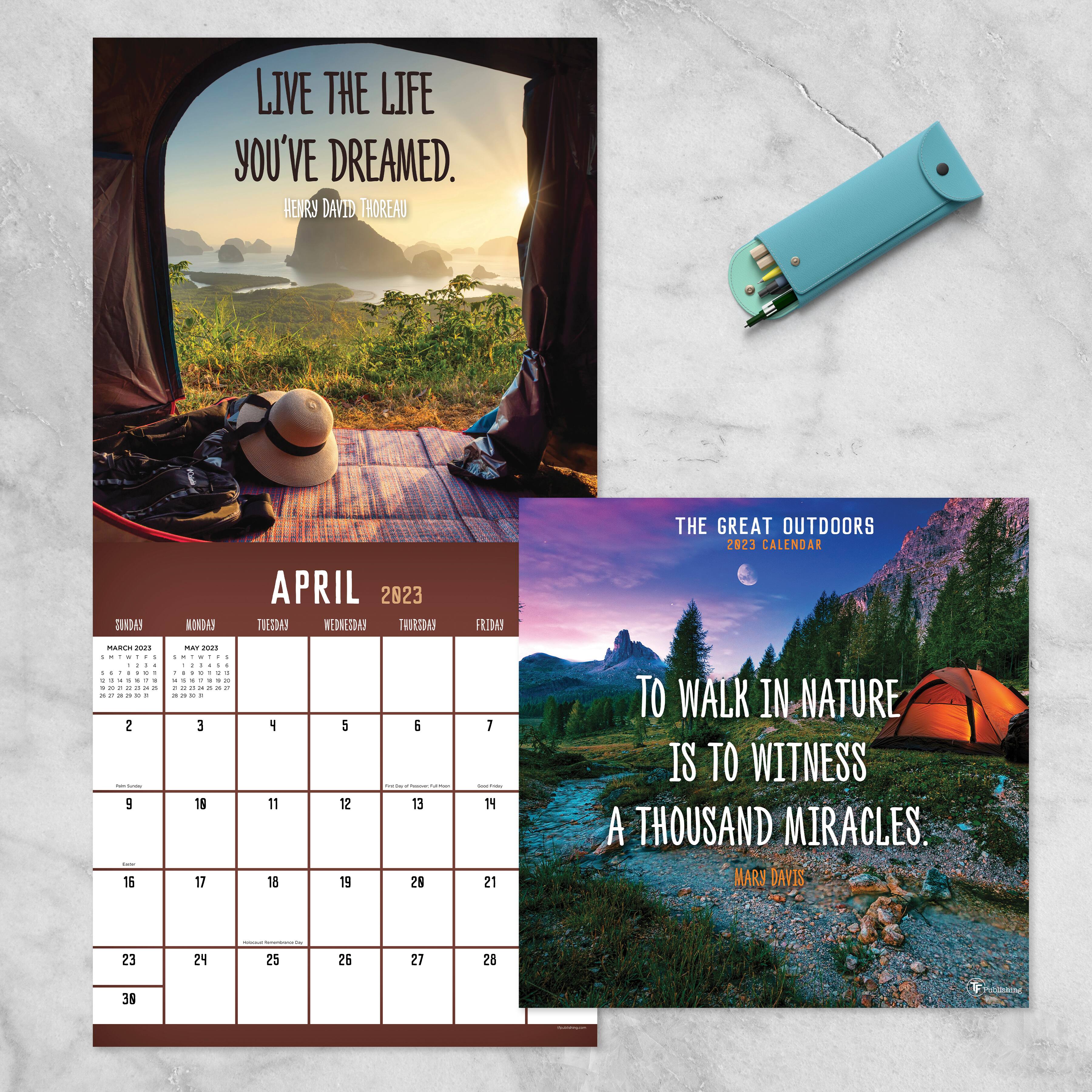 TF Publishing 2025 The Great Outdoors Wall Calendar Wall Calendars