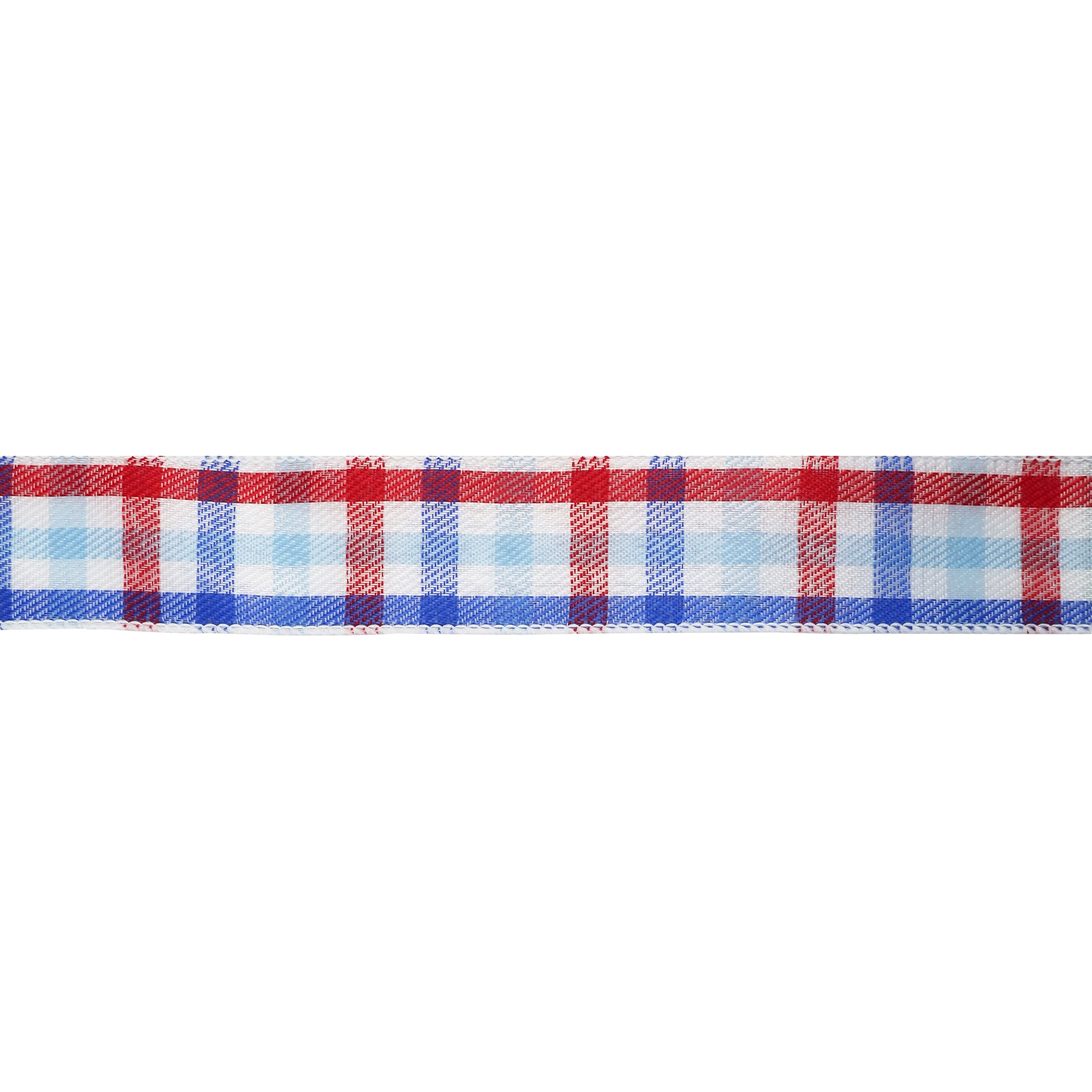 1.5&#x22; x 30ft. Wired Checks Ribbon by Celebrate It&#xAE; Red, White &#x26; Blue