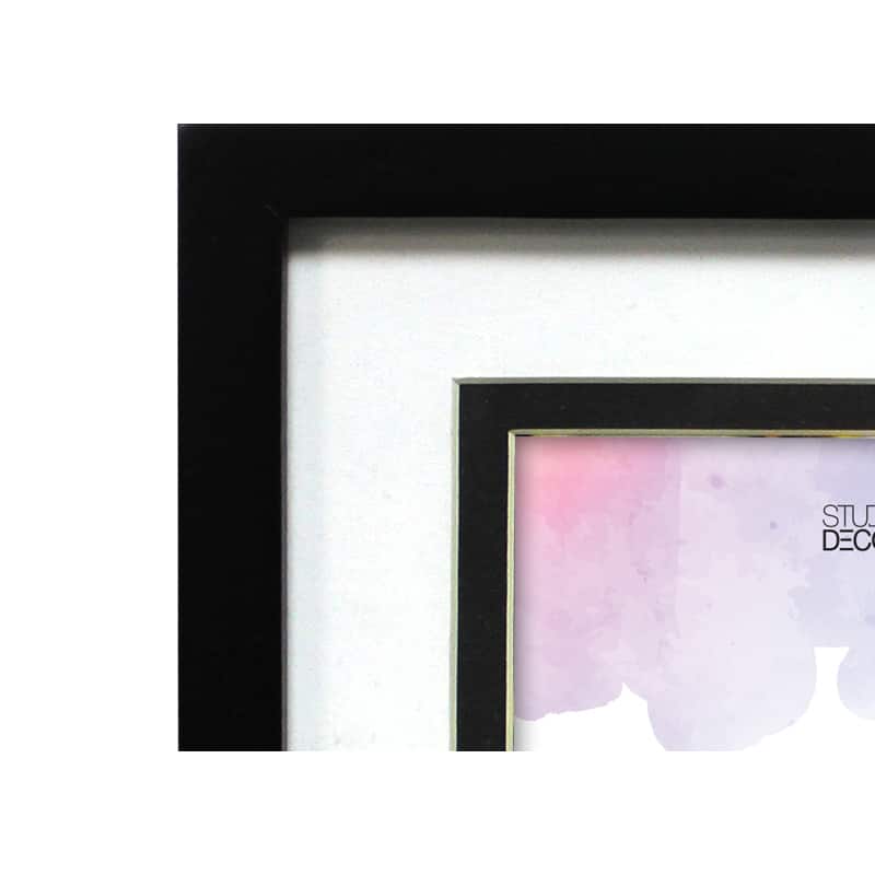 Simply Essentials™ Black Linear Frame with Double Mat by Studio Décor®