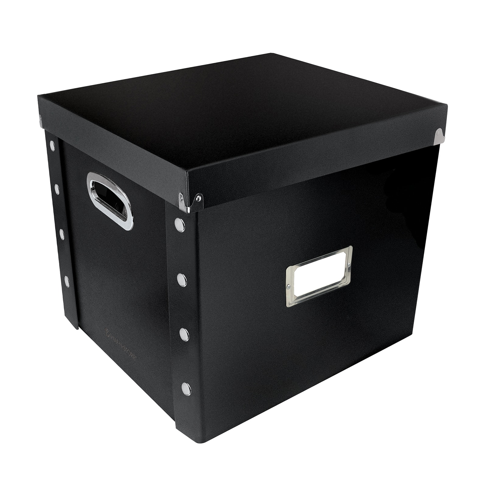 12" Snap-N-Store Black Vinyl Record Storage Box, 2ct.