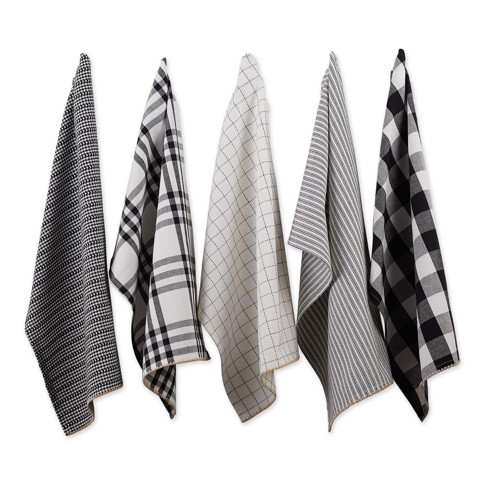 DII&#xAE; Black Farmhouse Woven Dishtowel Set