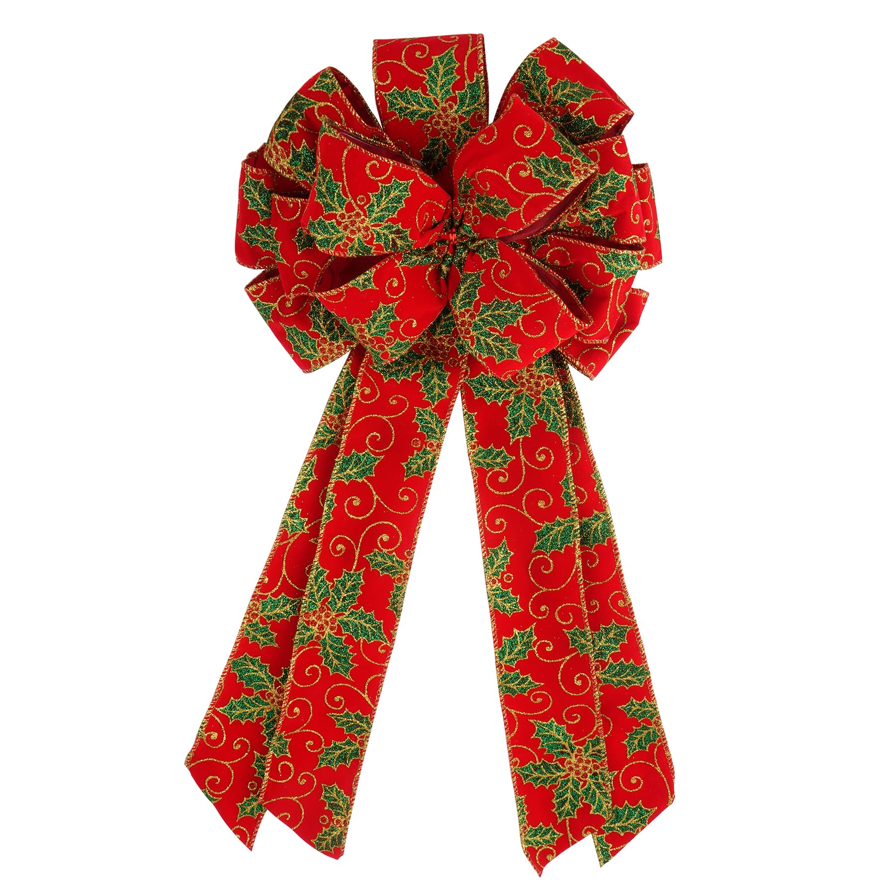 21&#x22; Red Holly Tree Bow by Celebrate It&#xAE;