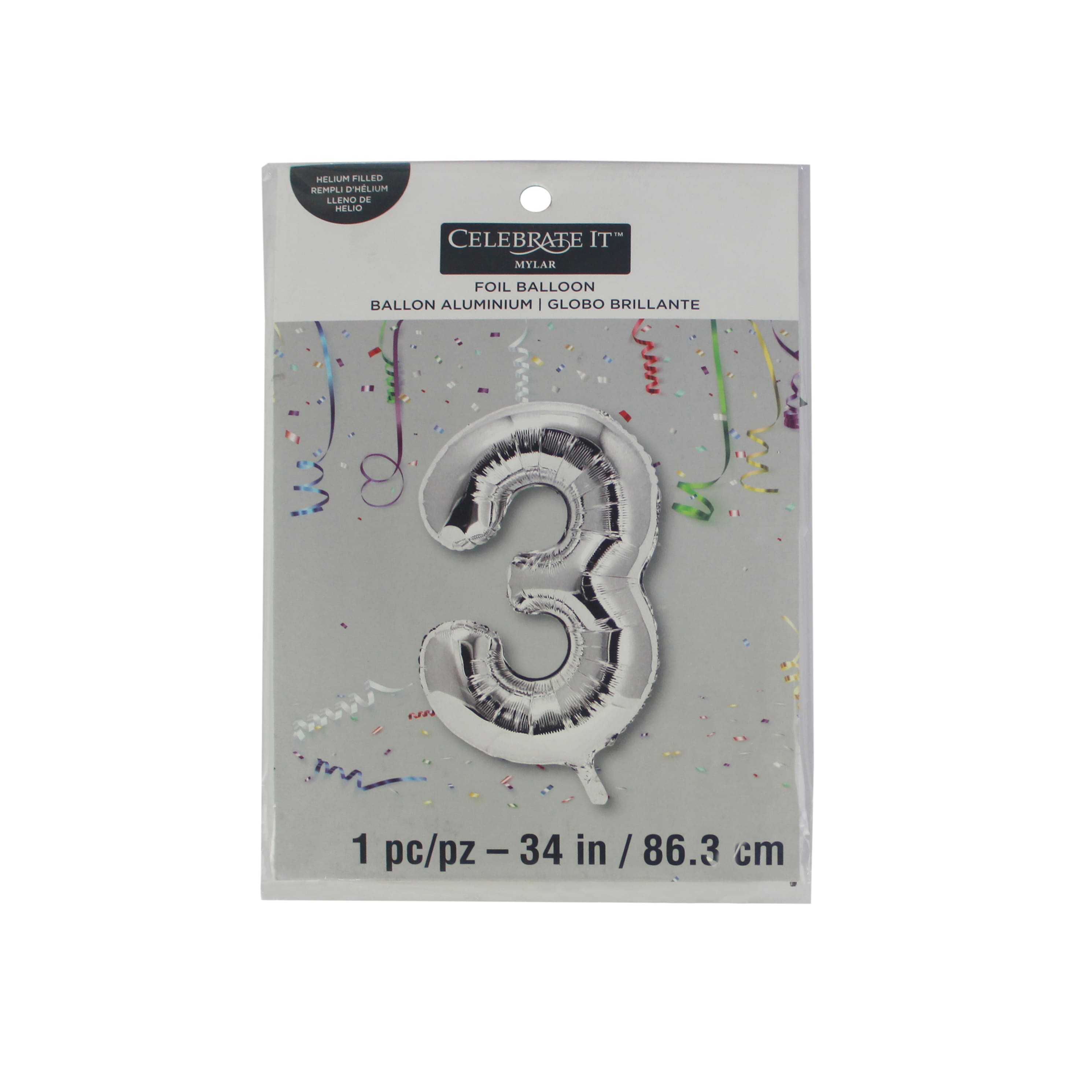 Silver Foil Number Balloon by Celebrate It | Numeral 9 | 34 | Michaels