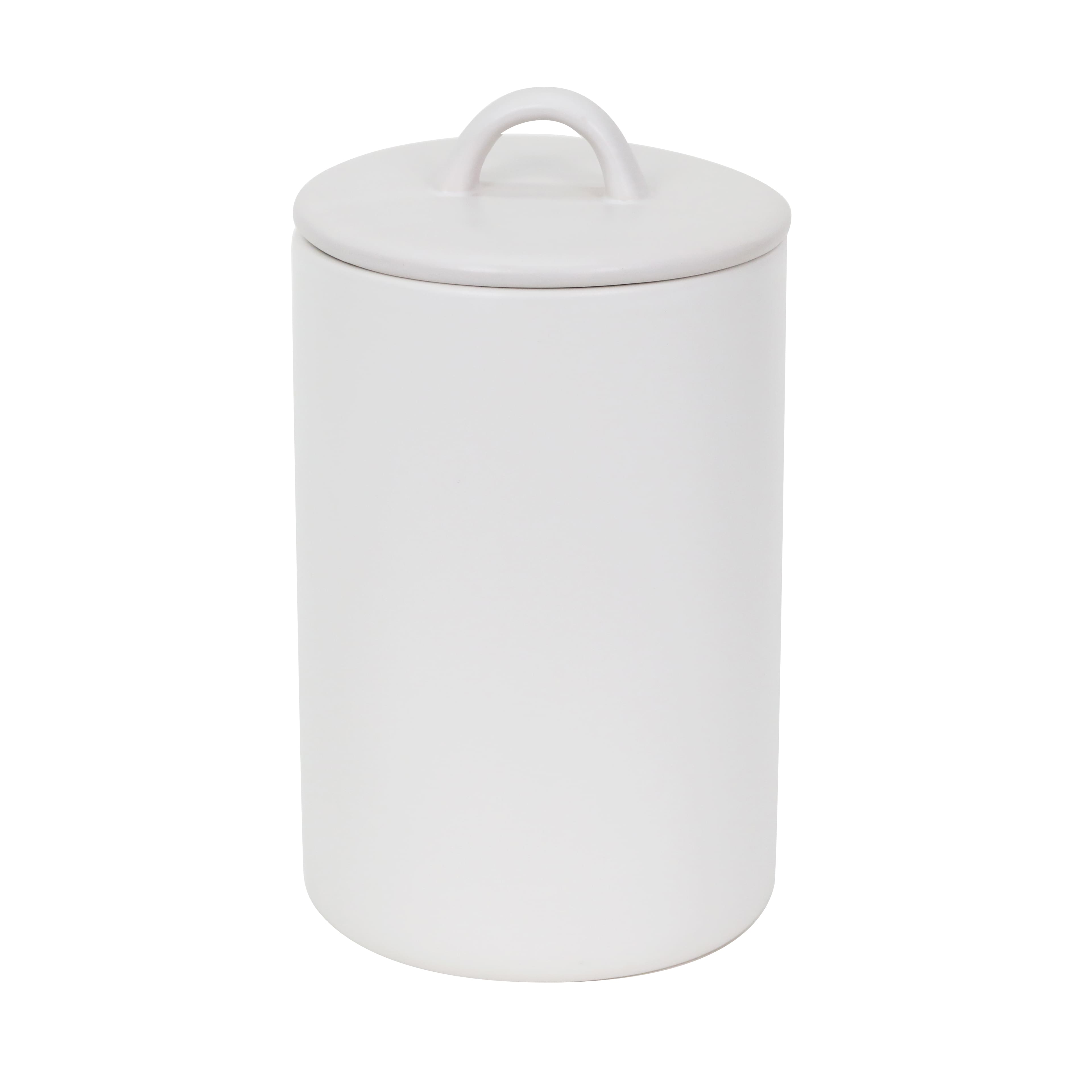 8.5" White Stoneware Canister by Ashland®