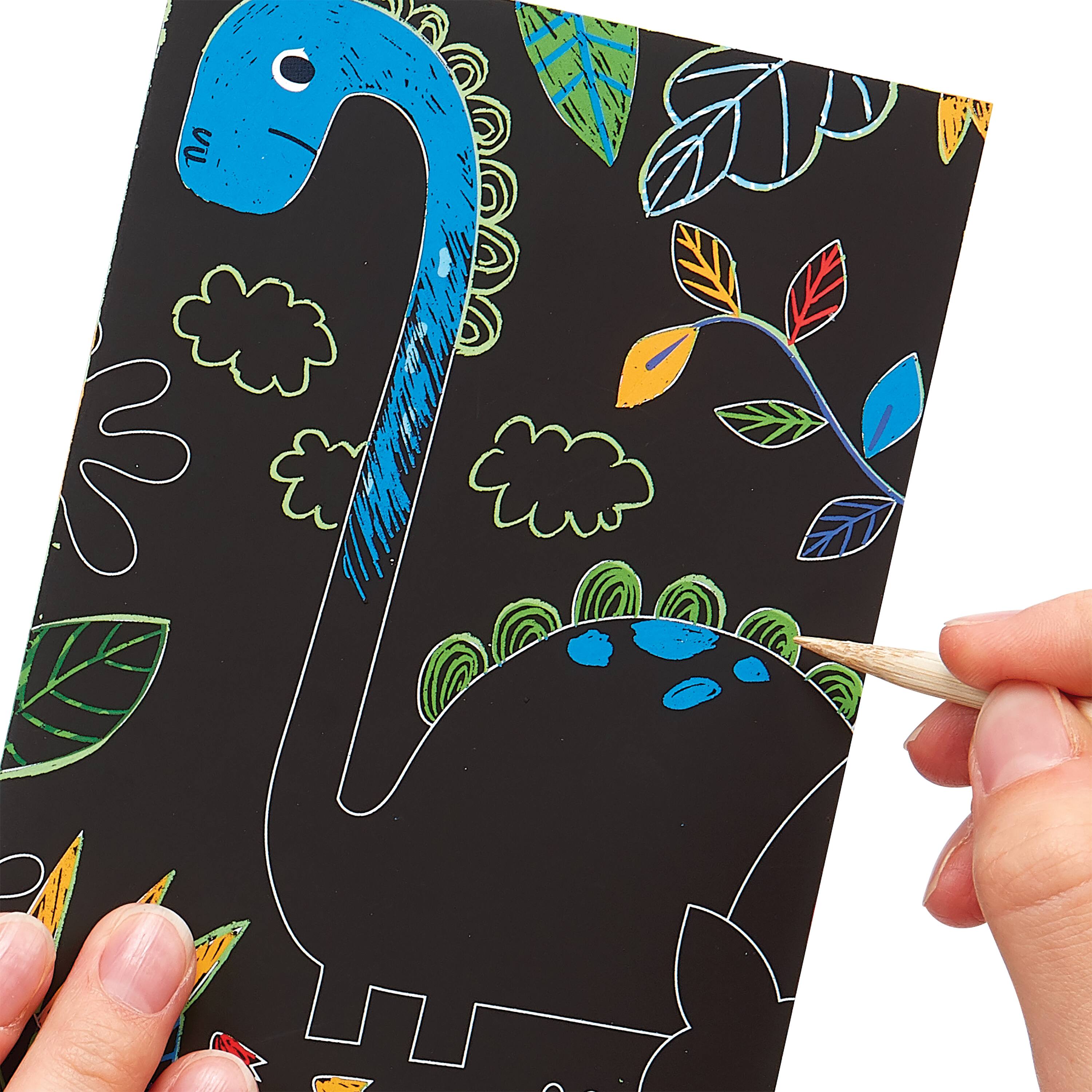 OOLY Mini Scratch & Scribble Dino Days Art Kit