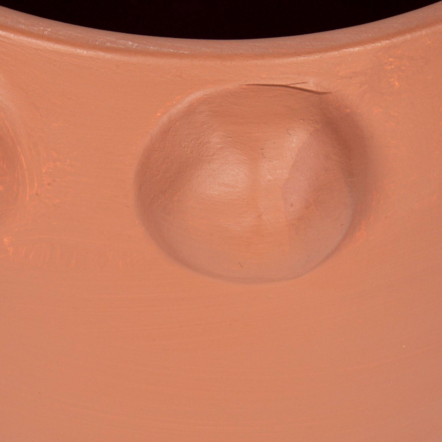Hello Honey® 10.5" Matte Terra Cotta Raised Dots Terra Cotta Planter