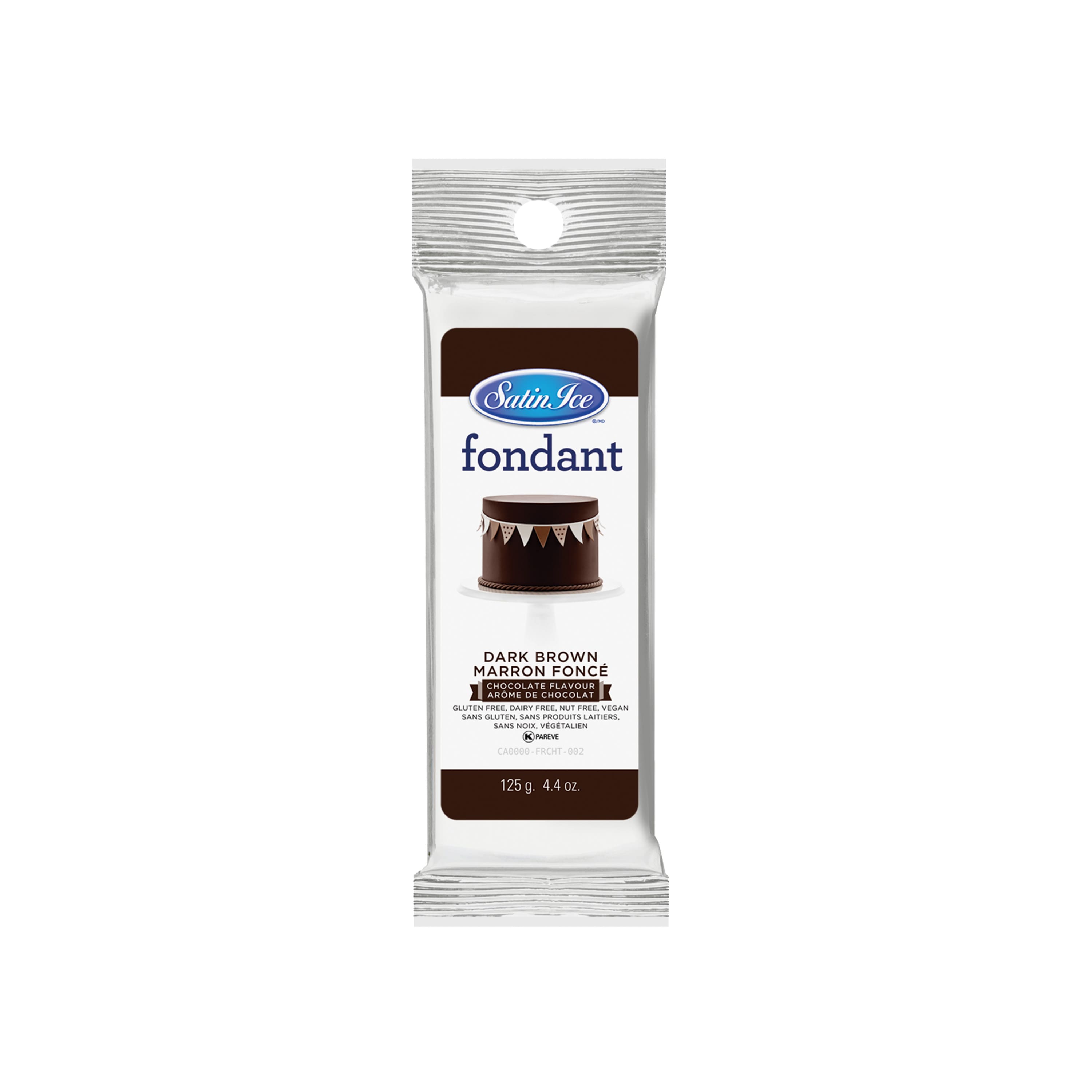 Satin Ice® Dark Brown Chocolate Fondant, 4.4oz.