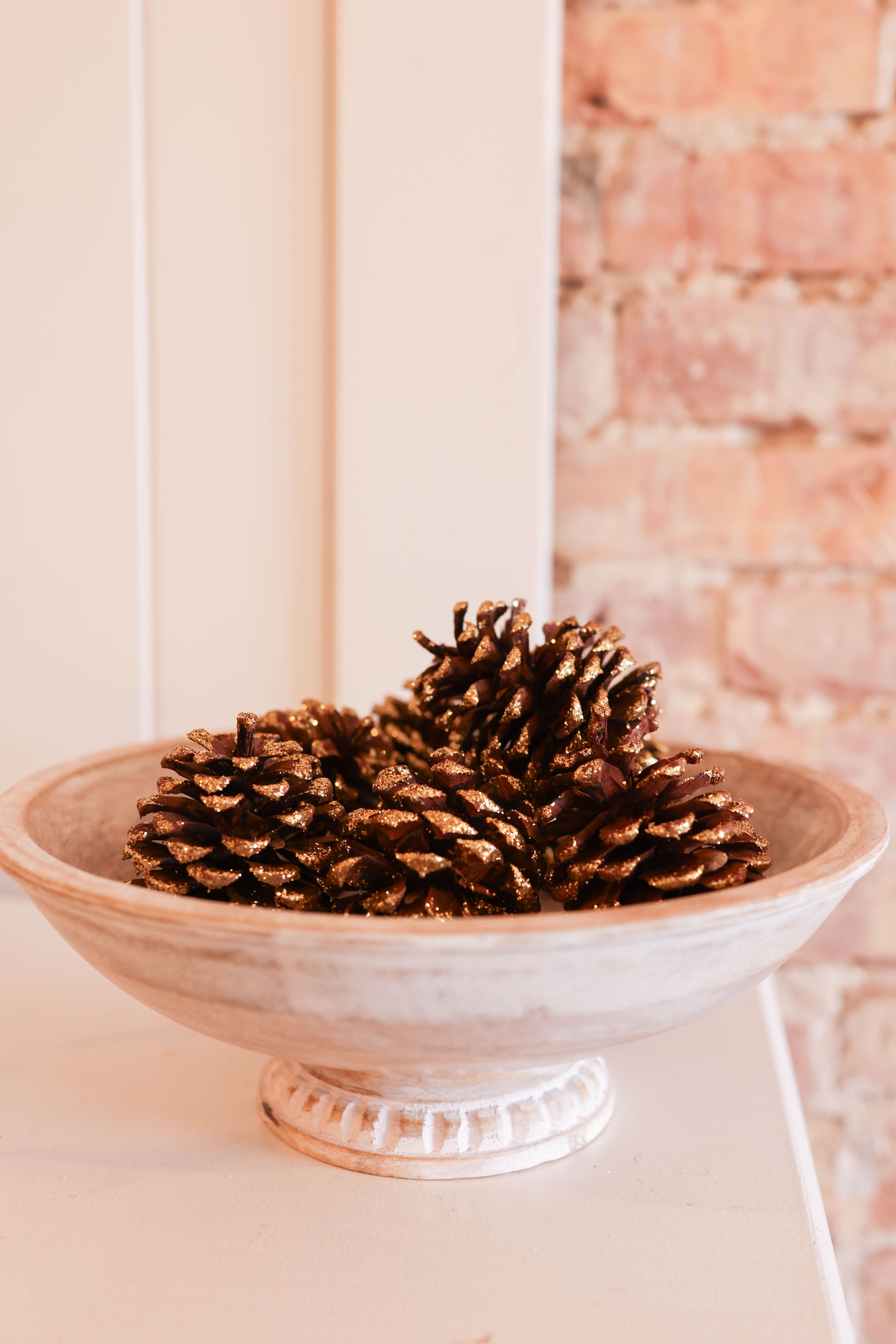 Gold Glitter Pinecones by Ashland®