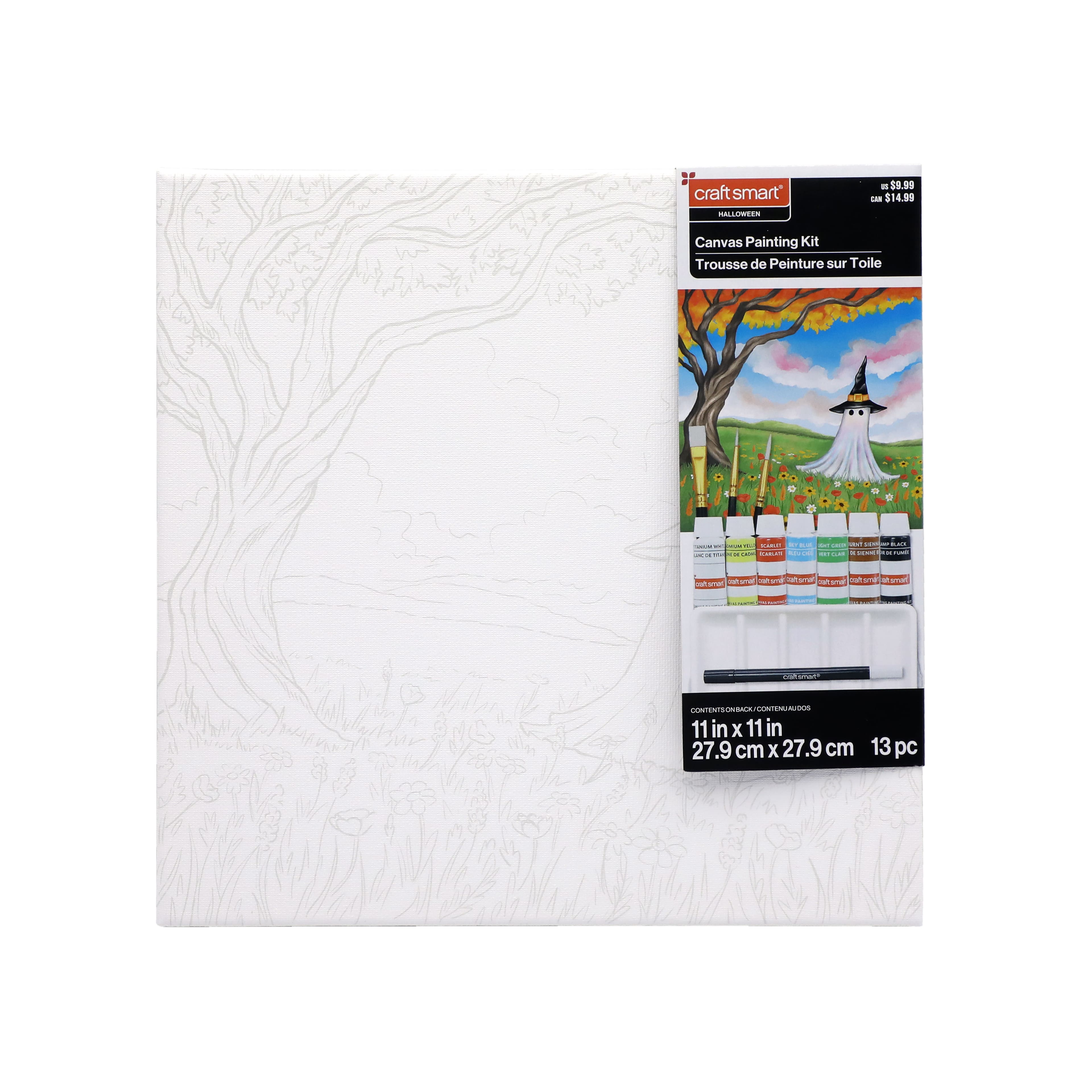 11" x 11" Ghost Vibing Canvas Painting Kit by Craft Smart®