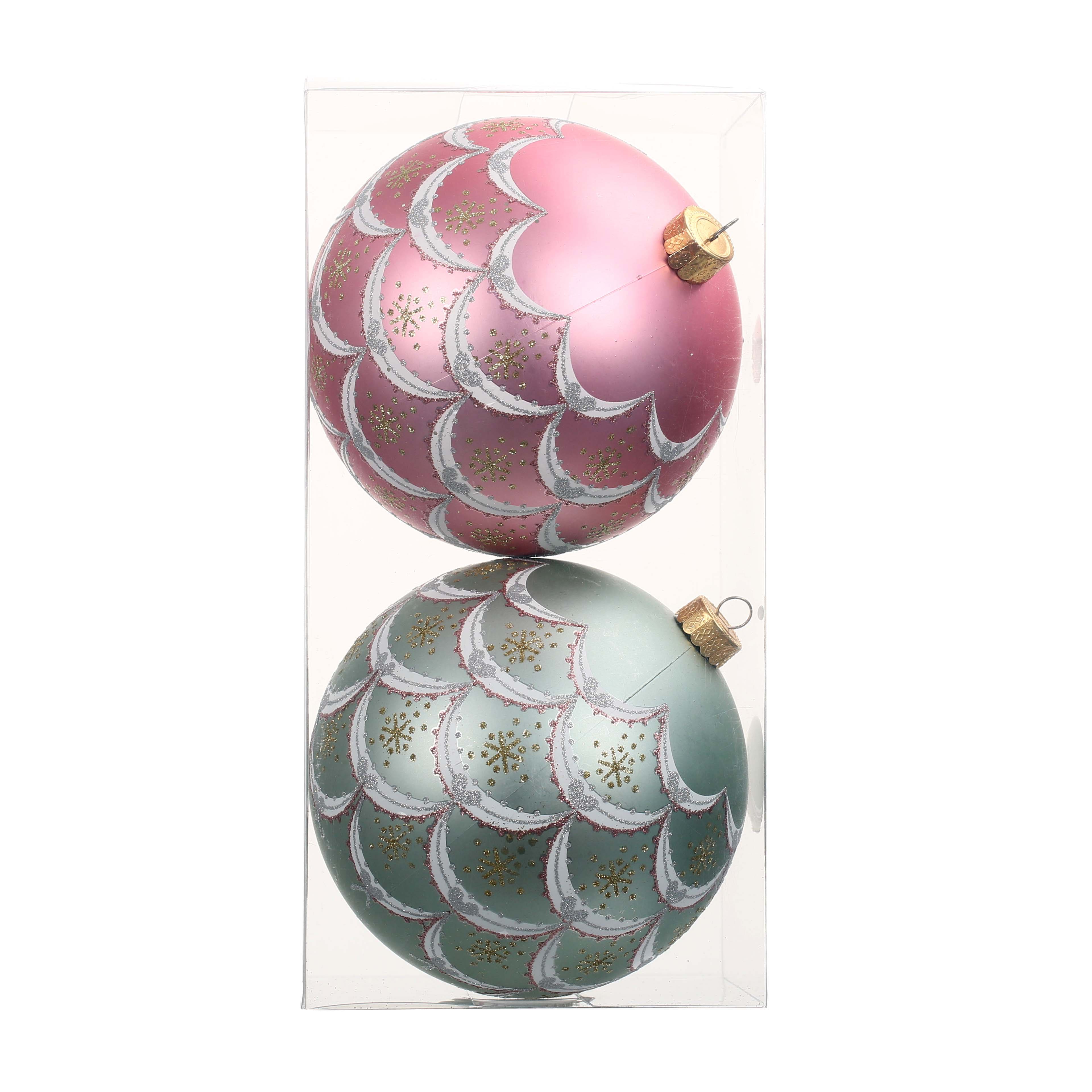 2 Pack 4.75&#x22; Pastel Scalloped Ornaments by Ashland&#xAE;