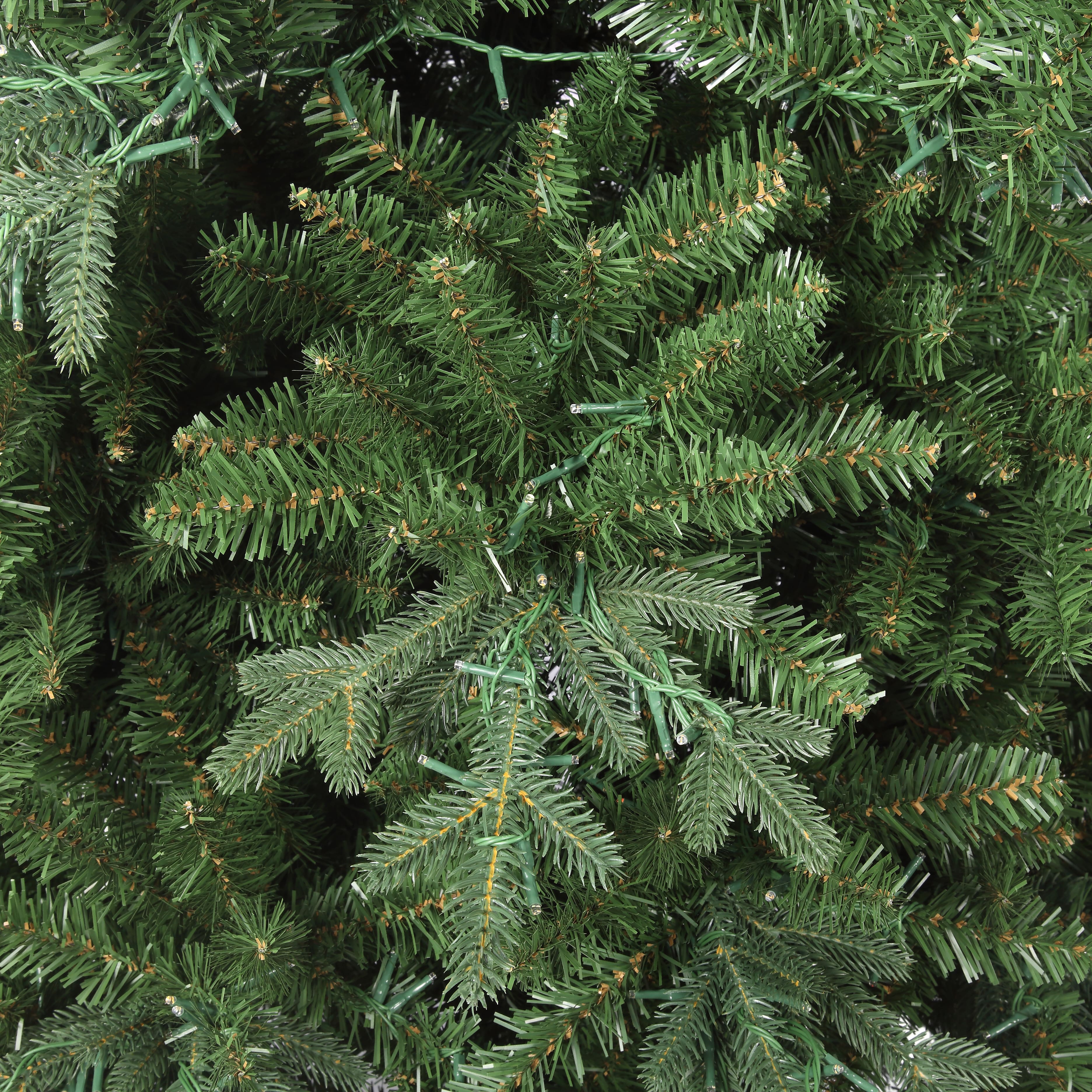 7.5ft. Pre-Lit Queensbury Fir Artificial Christmas Tree, Color Changing Cluster LED Lights