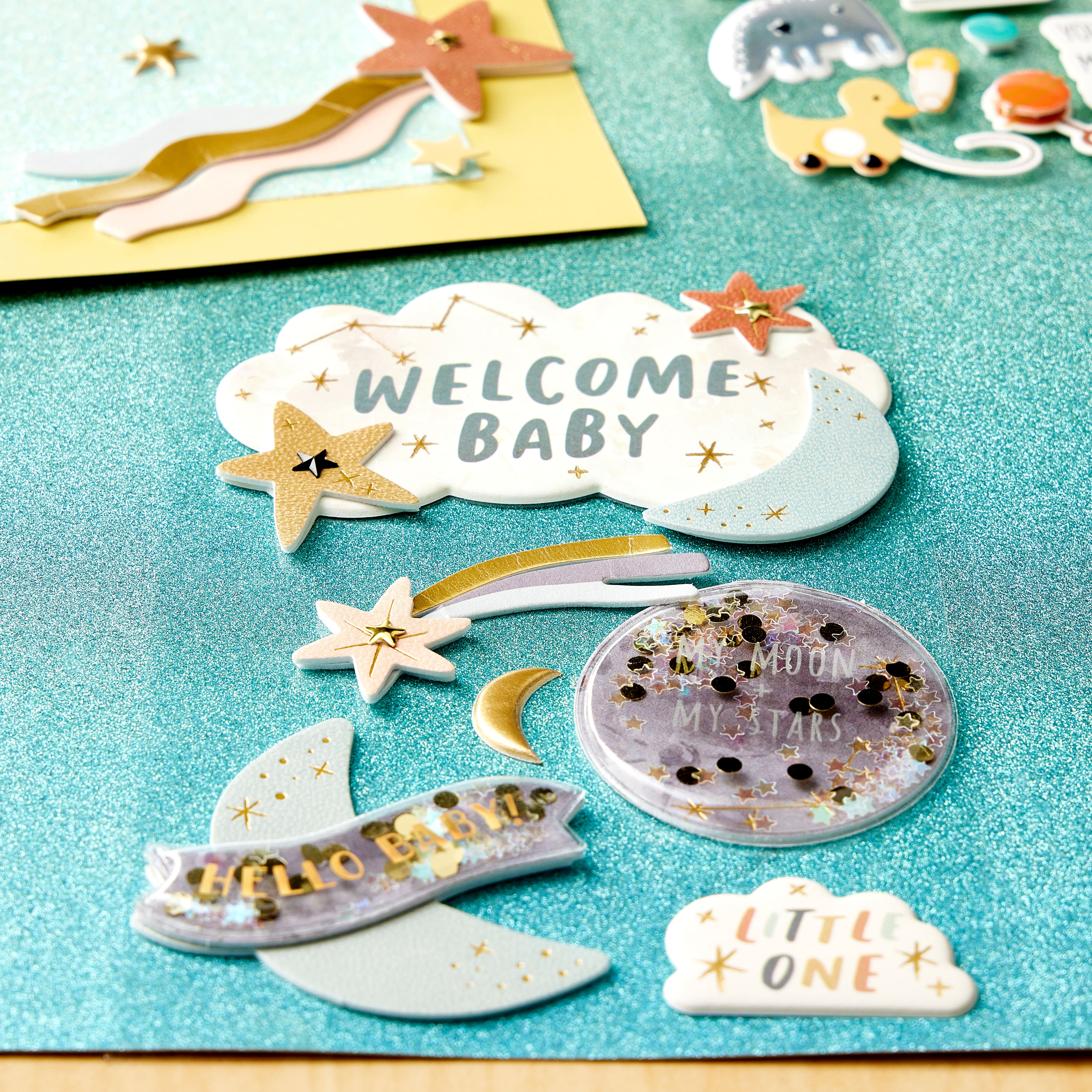 Moon &#x26; Stars Welcome Baby Stickers by Recollections&#x2122;