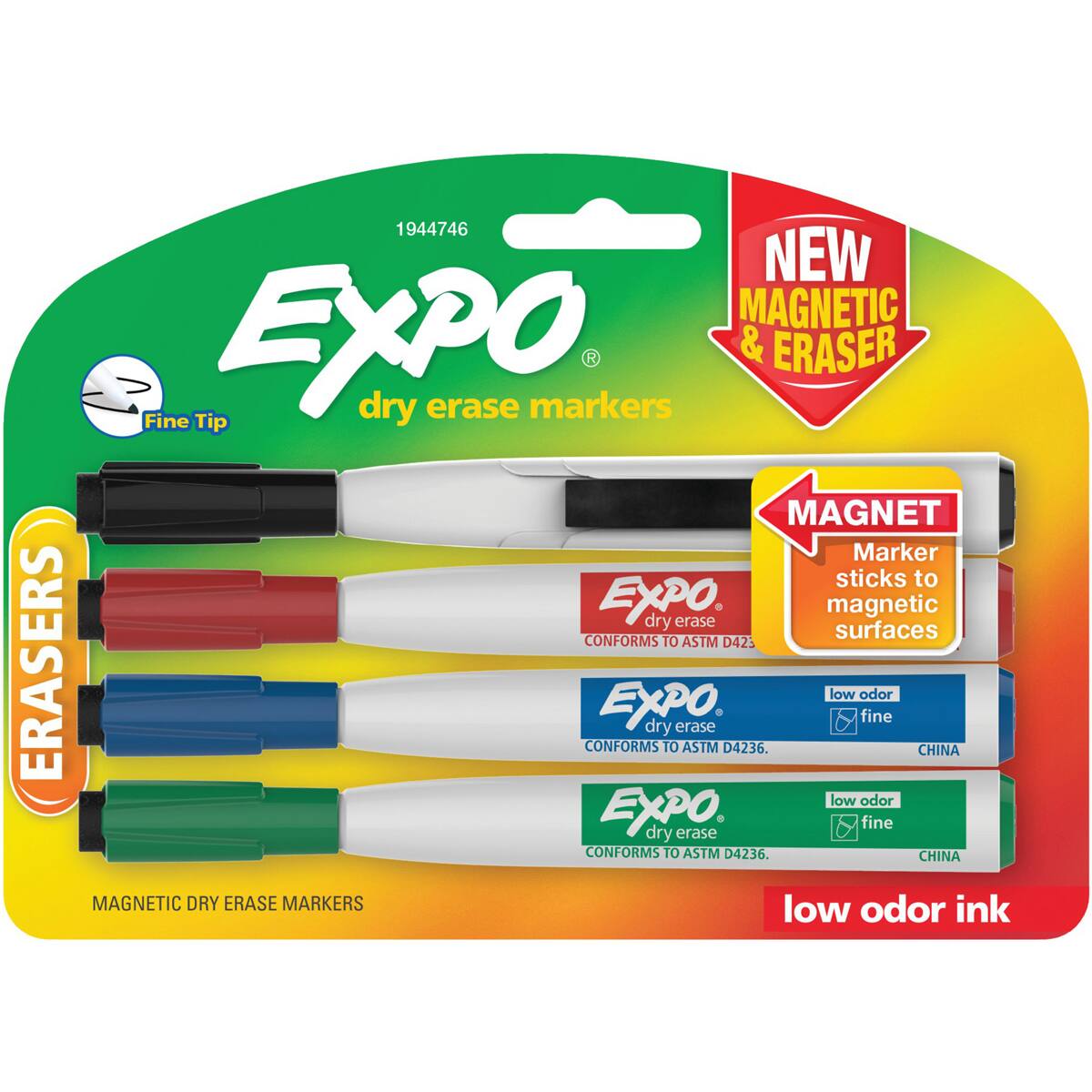 Expo&#xAE; Magnetic Dry Erase Fine Marker &#x26; Eraser Set