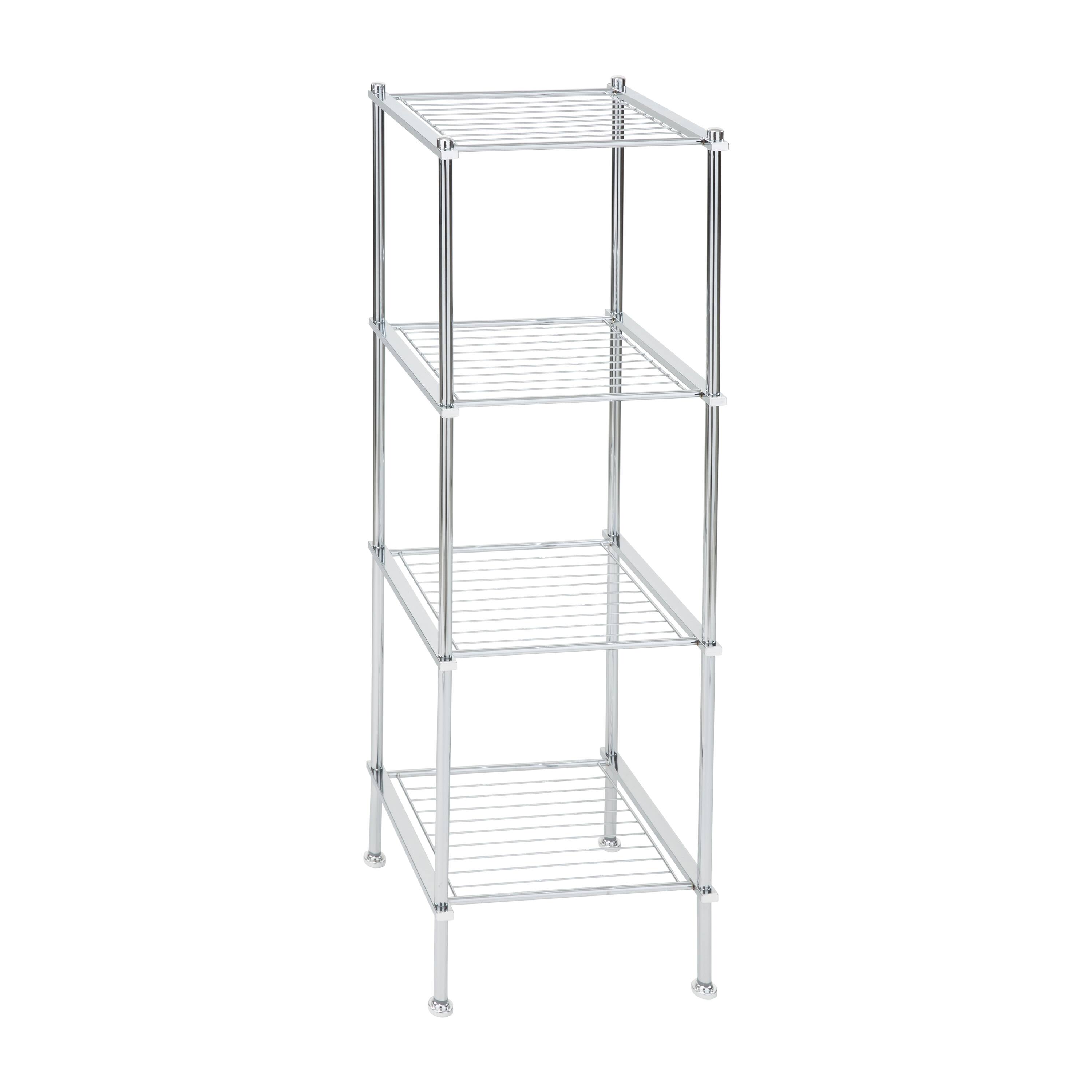 Organize It All Metro Chrome 3-Tier Steel Freestanding Bathroom