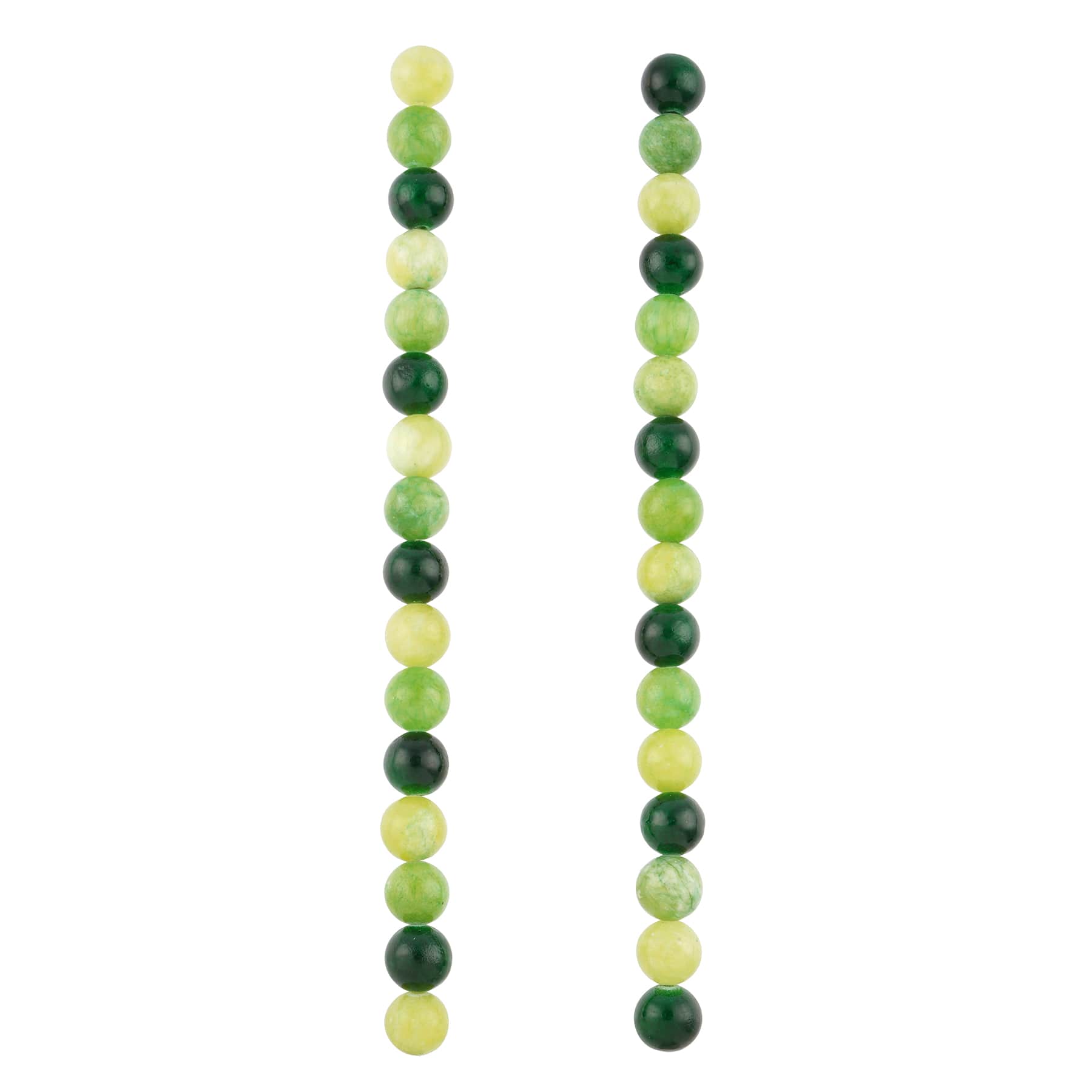12 Pack: Green Dyed Quartz Round Beads, 8mm by Bead Landing™