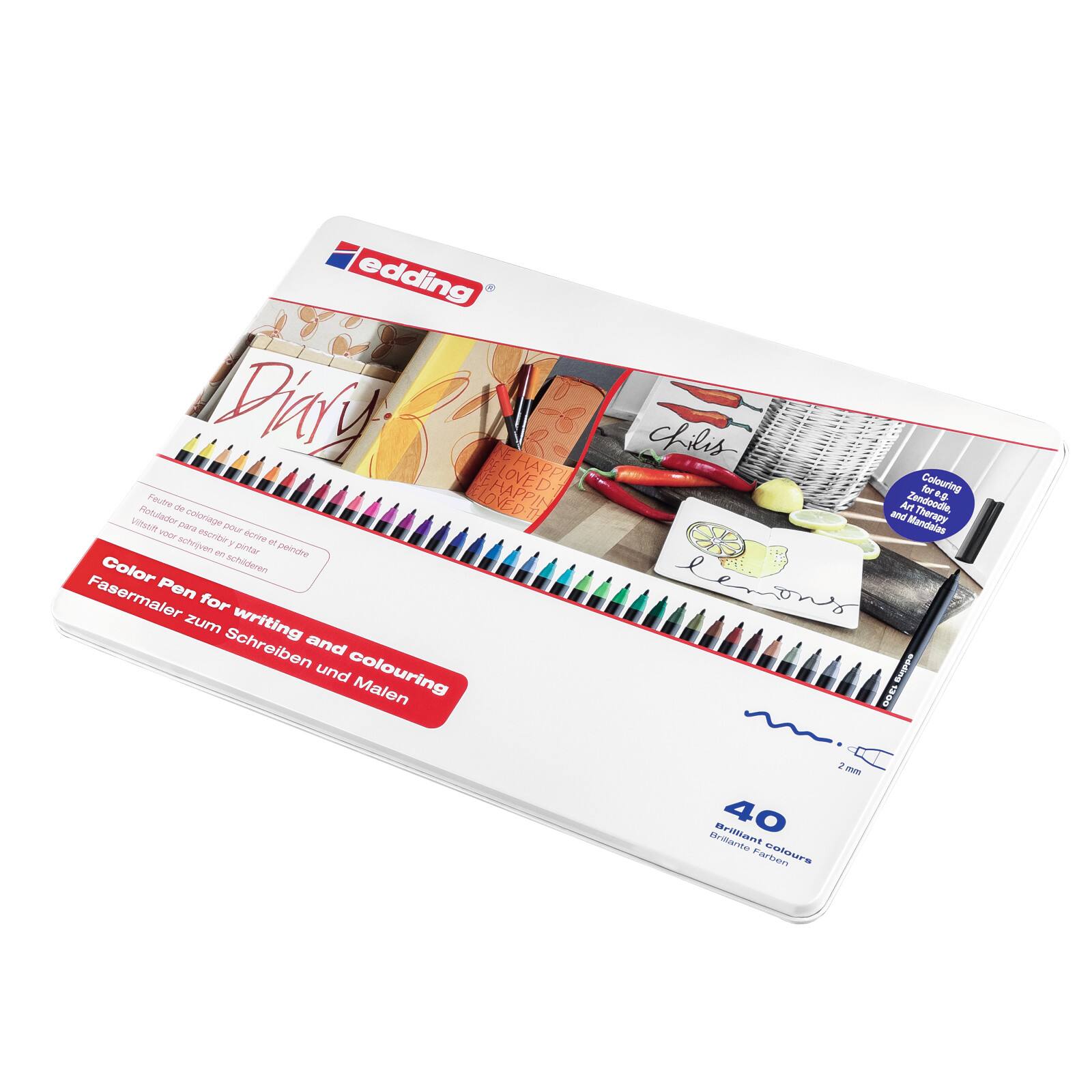 12 Packs: 40 ct. (480 total) edding&#xAE; 1300 Fiber Pens