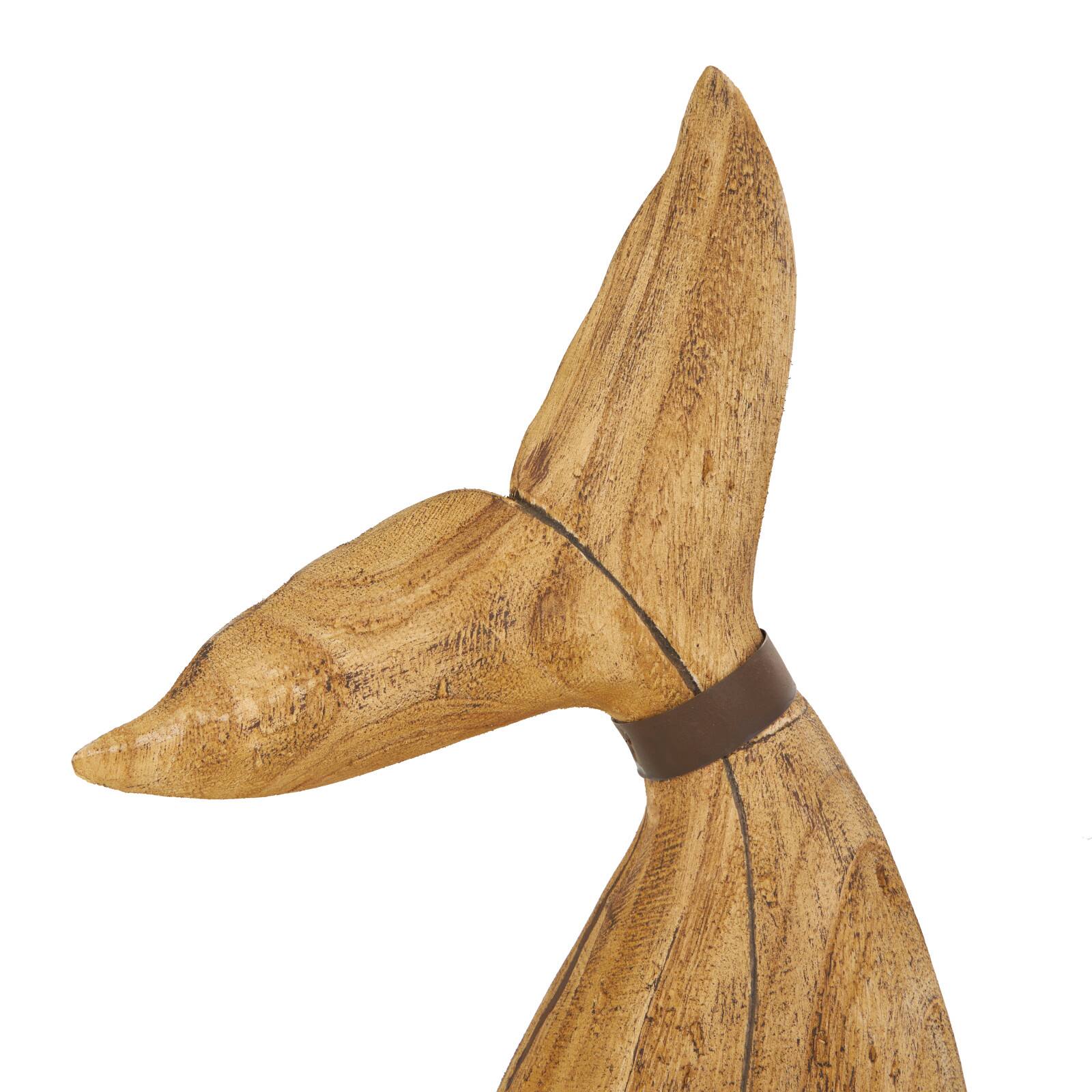 Brown Wood Whale Handmade Tail Sculpture with Metal Band Accents Set