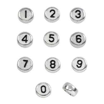 Plastic Number Circle Craft Beads by Bead Landing™, 7mm | Michaels