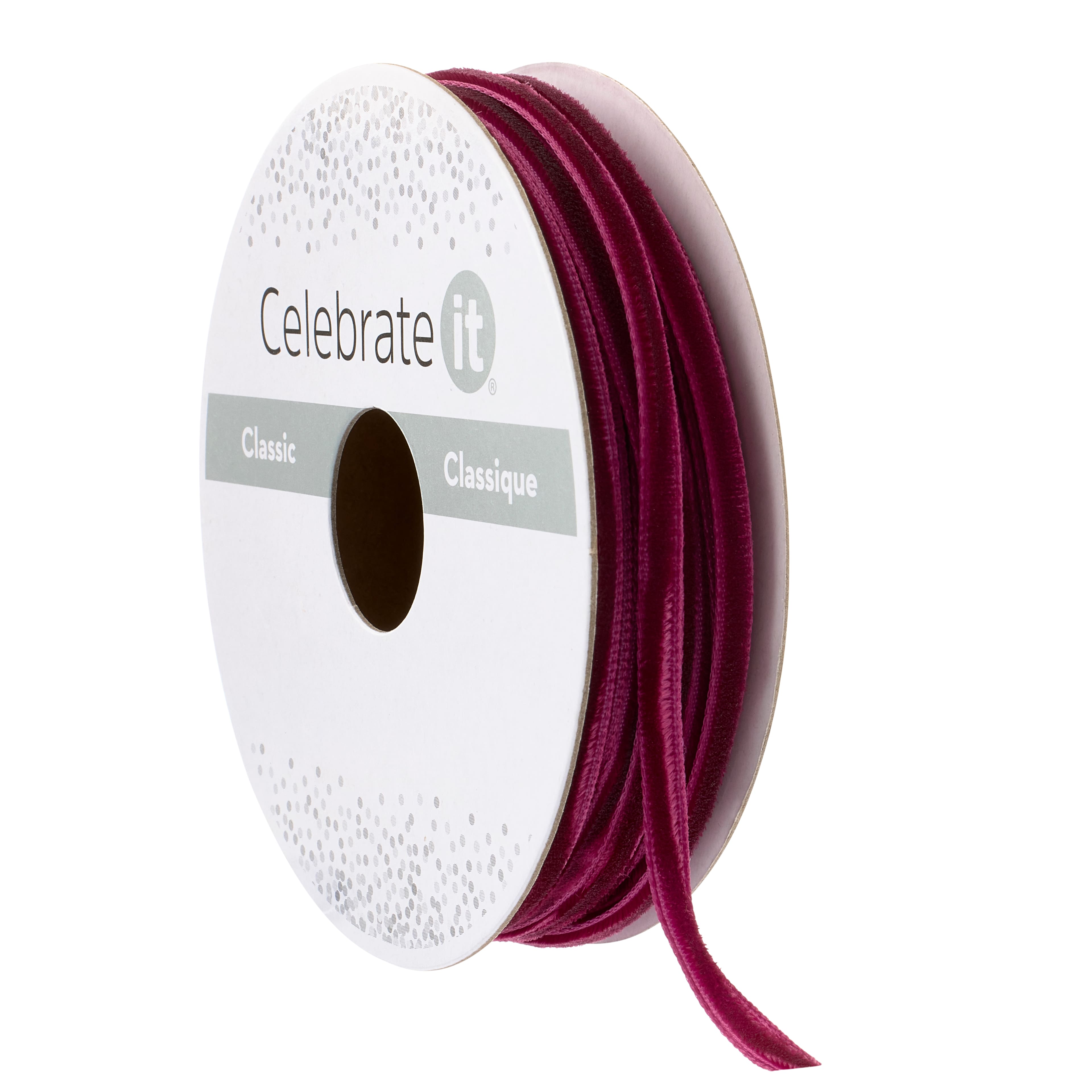 1/8&#x22; x 10yd. Velvet Ribbon by Celebrate It&#x2122; Classic