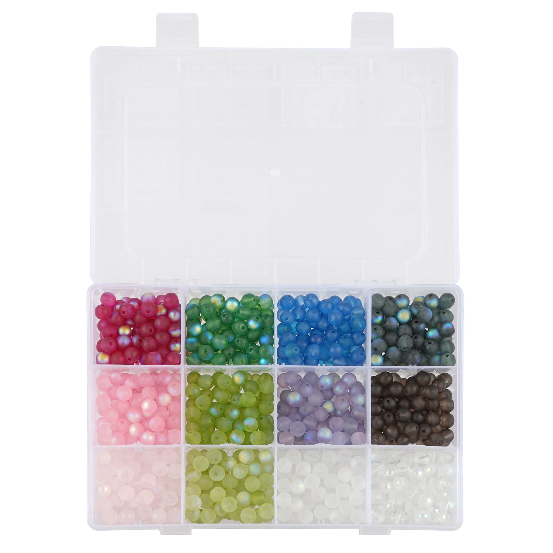 6 Packs: 960 ct. (5,760 total) Aurora Borealis Glass Bead Mix, 8mm by Bead Landing™