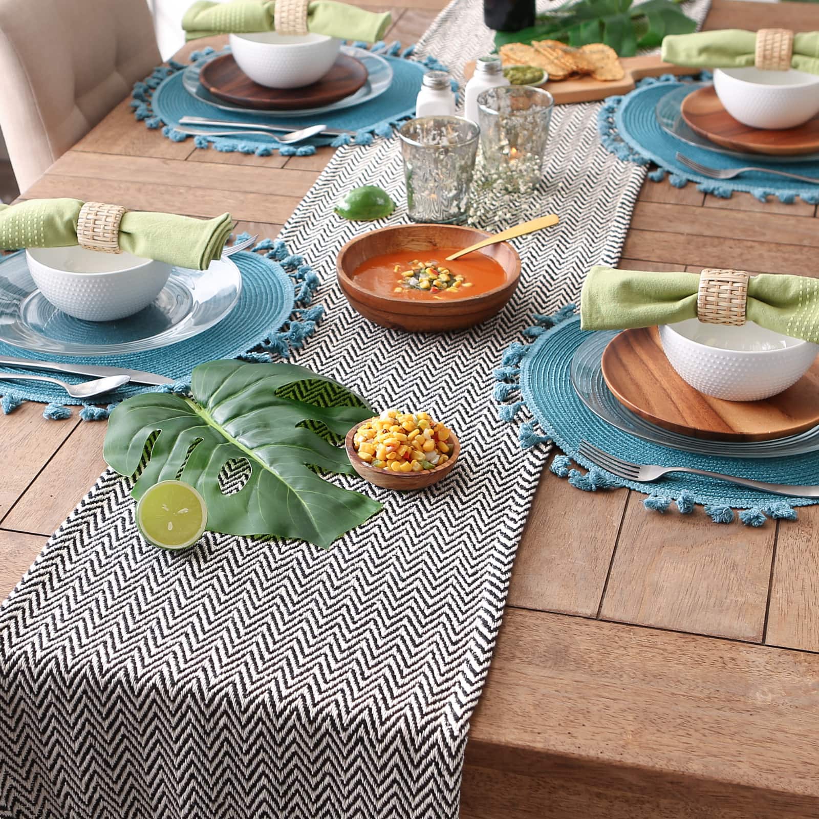 DII&#xAE; 72&#x22; Chevron Handloom Table Runner