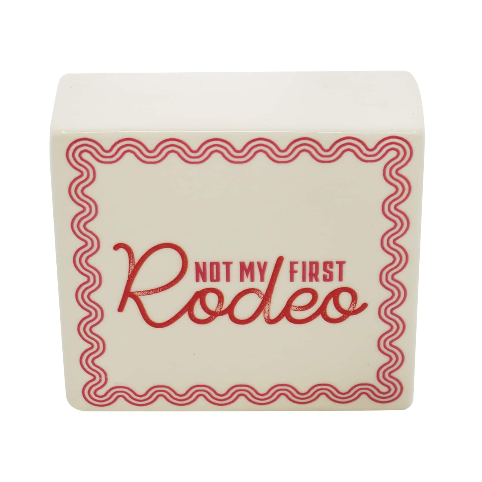 4.5&#x22; Rodeo Ceramic Block Tabletop D&#xE9;cor by Ashland&#xAE;