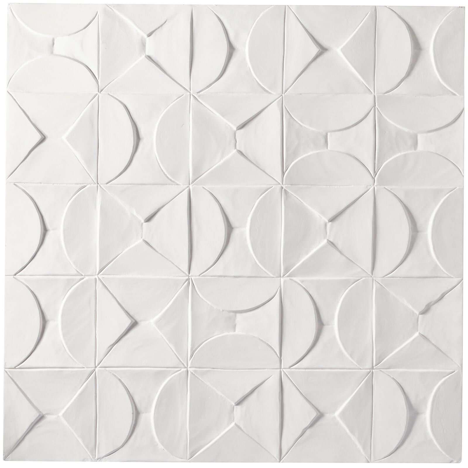 CosmoLiving by Cosmopolitan White Wood Intricately Carved Geometric Wall Decor 40" x 2" x 40"