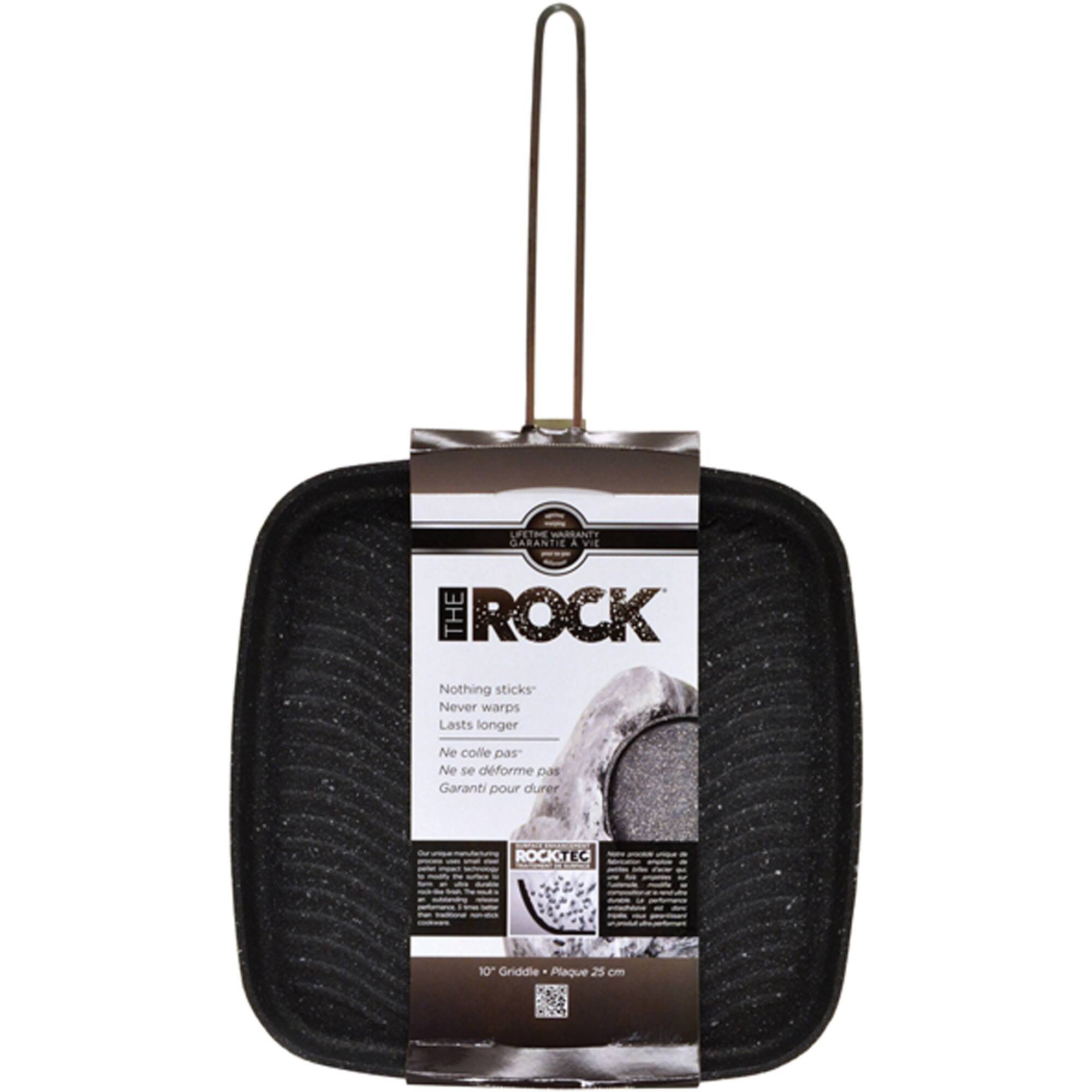 THE ROCK by Starfrit 10&#x22; Grill Pan With Stainless Steel Wire Handle
