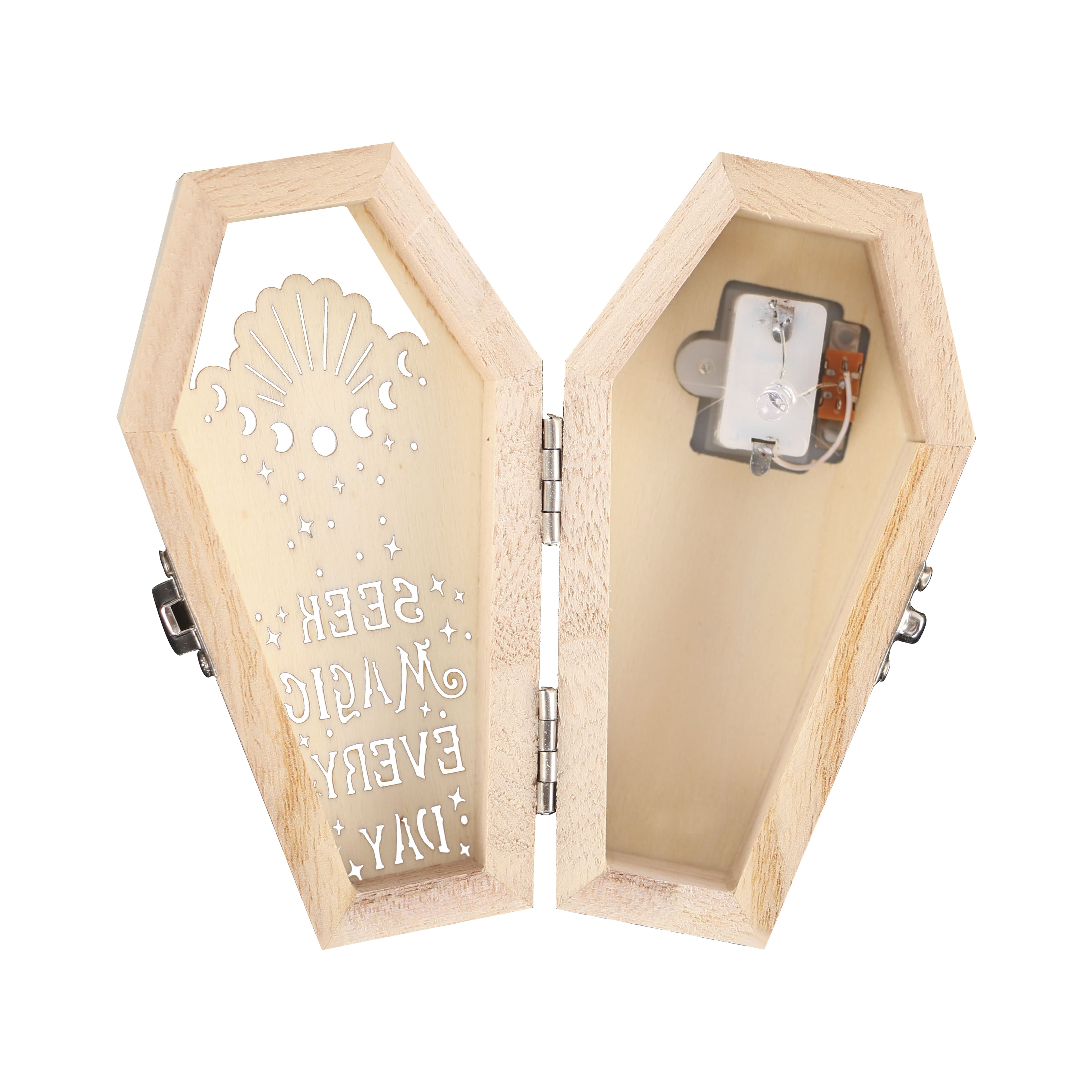 Mini Magic Every Day Coffin DIY LED Wood Décor by Make Market®