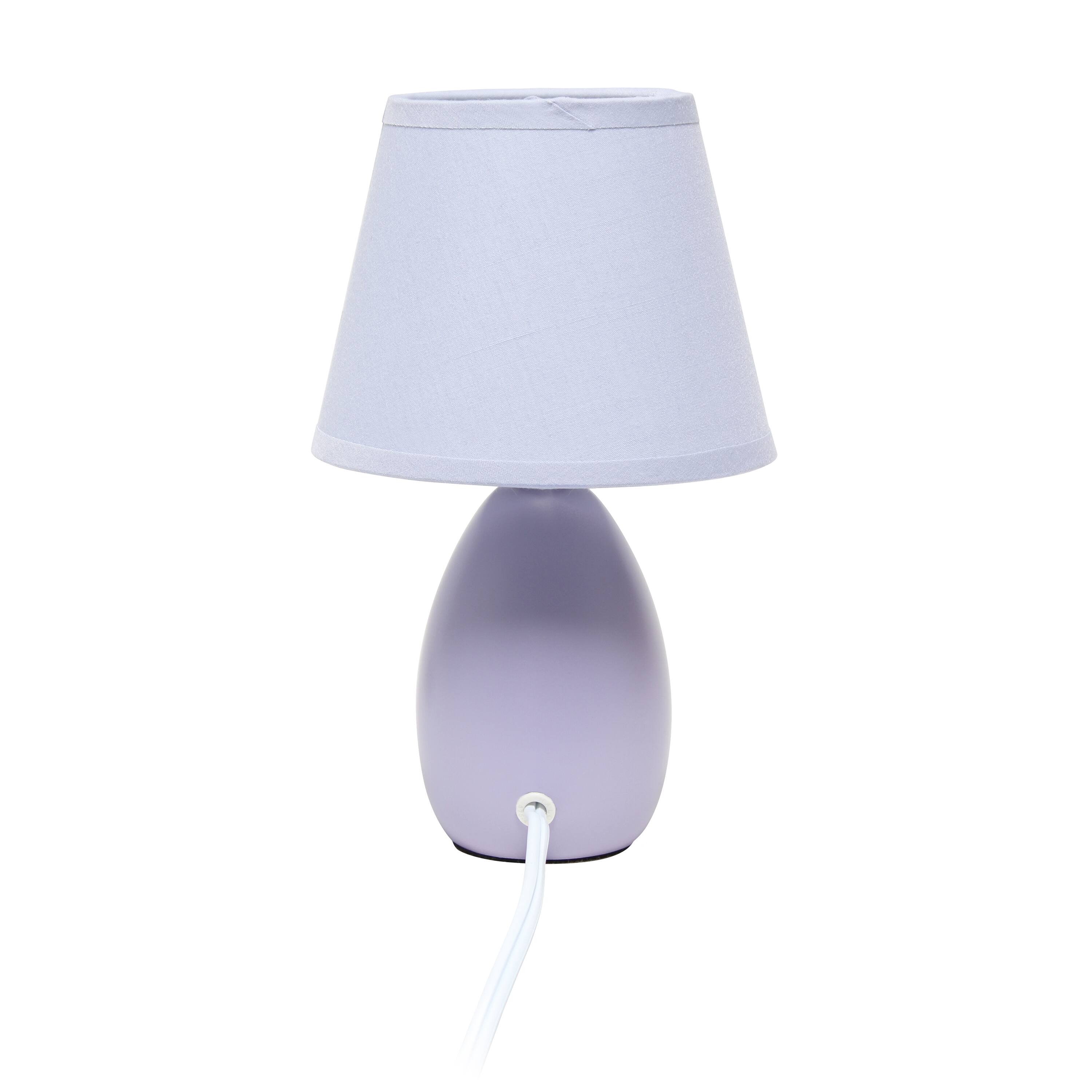 Simple Designs Mini Egg Oval Ceramic Table Lamp