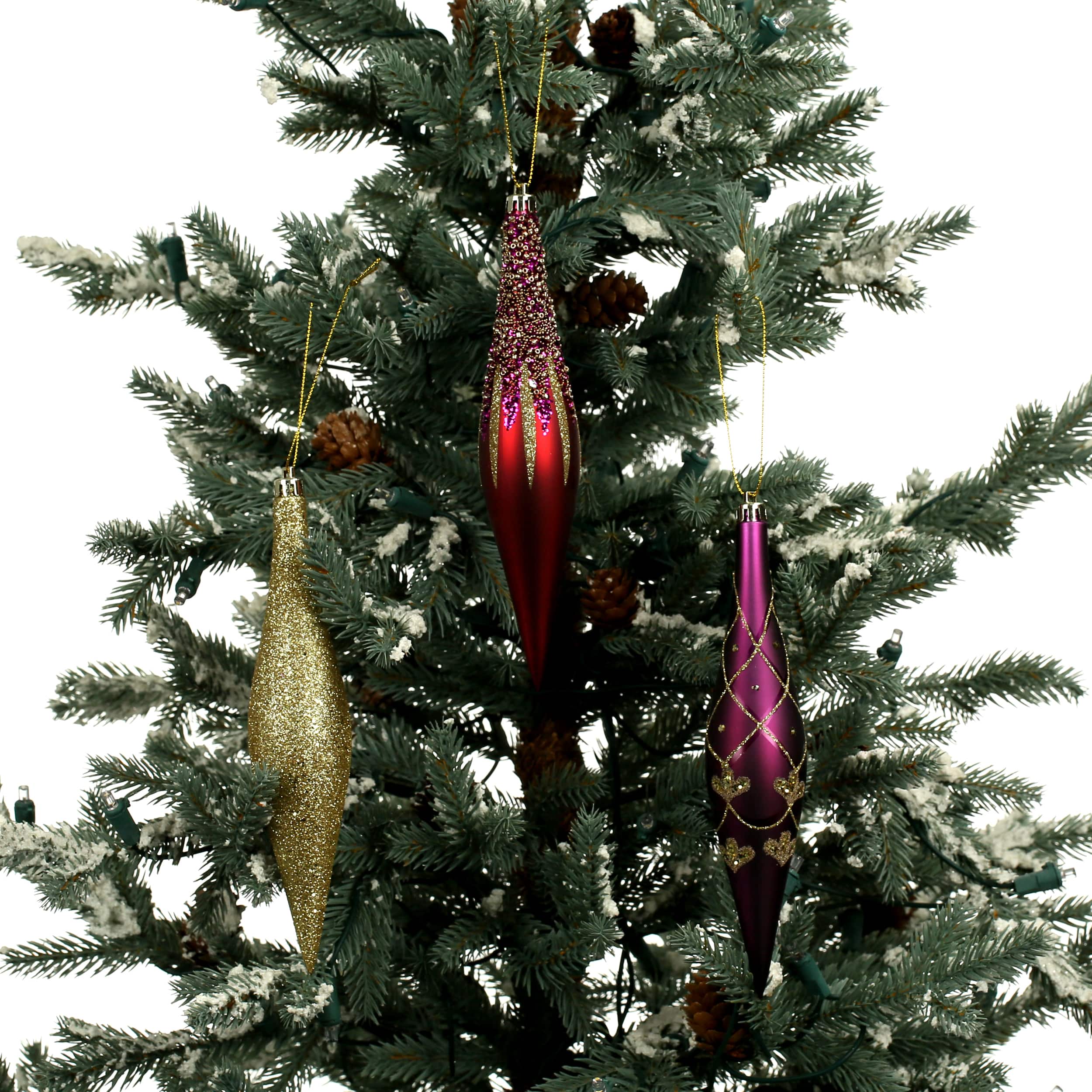 7.75&#x22; Decorated Teardrop Ornament Set by Ashland&#xAE;