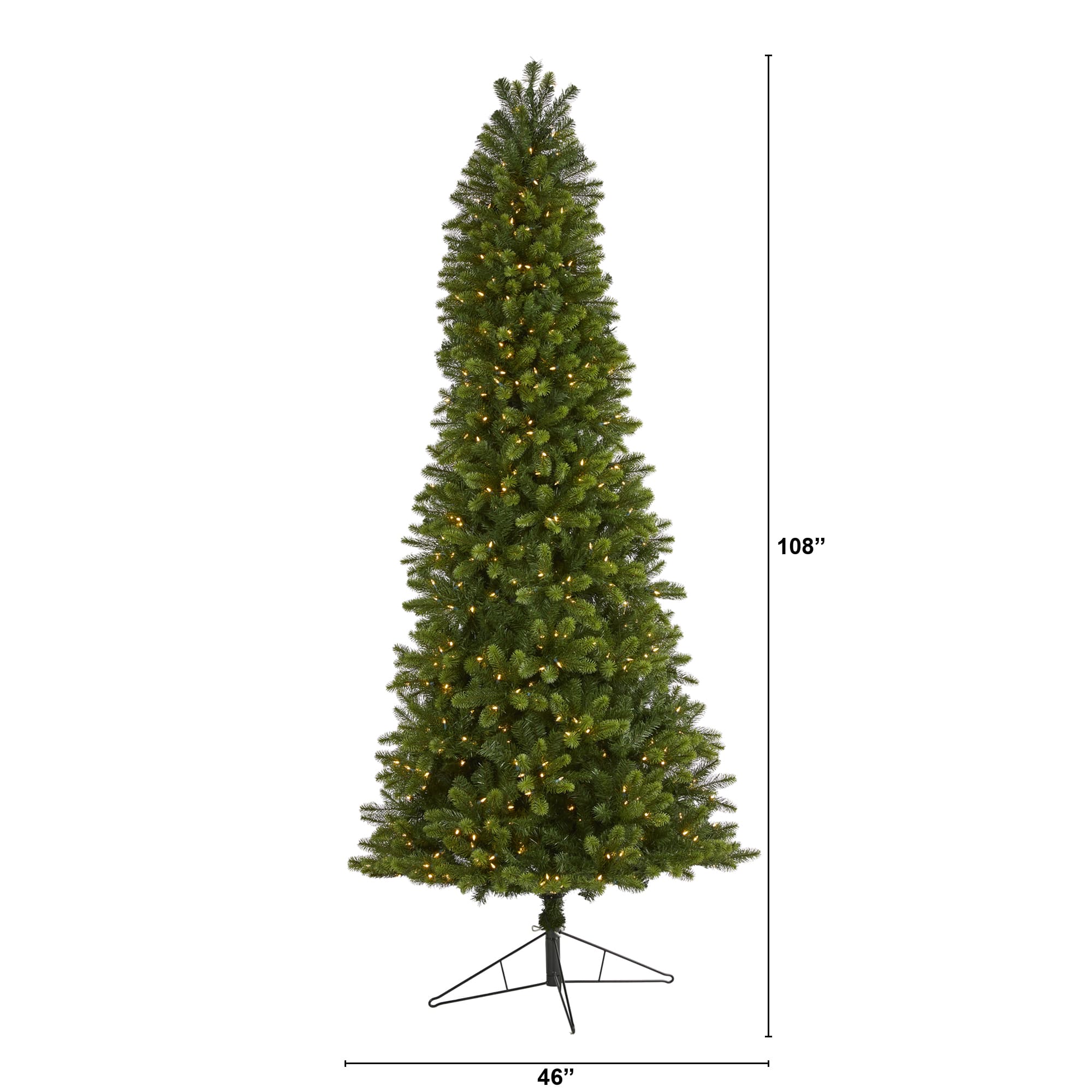 9ft. Pre-Lit Virginia Spruce Artificial Christmas Tree, Warm White LED Lights