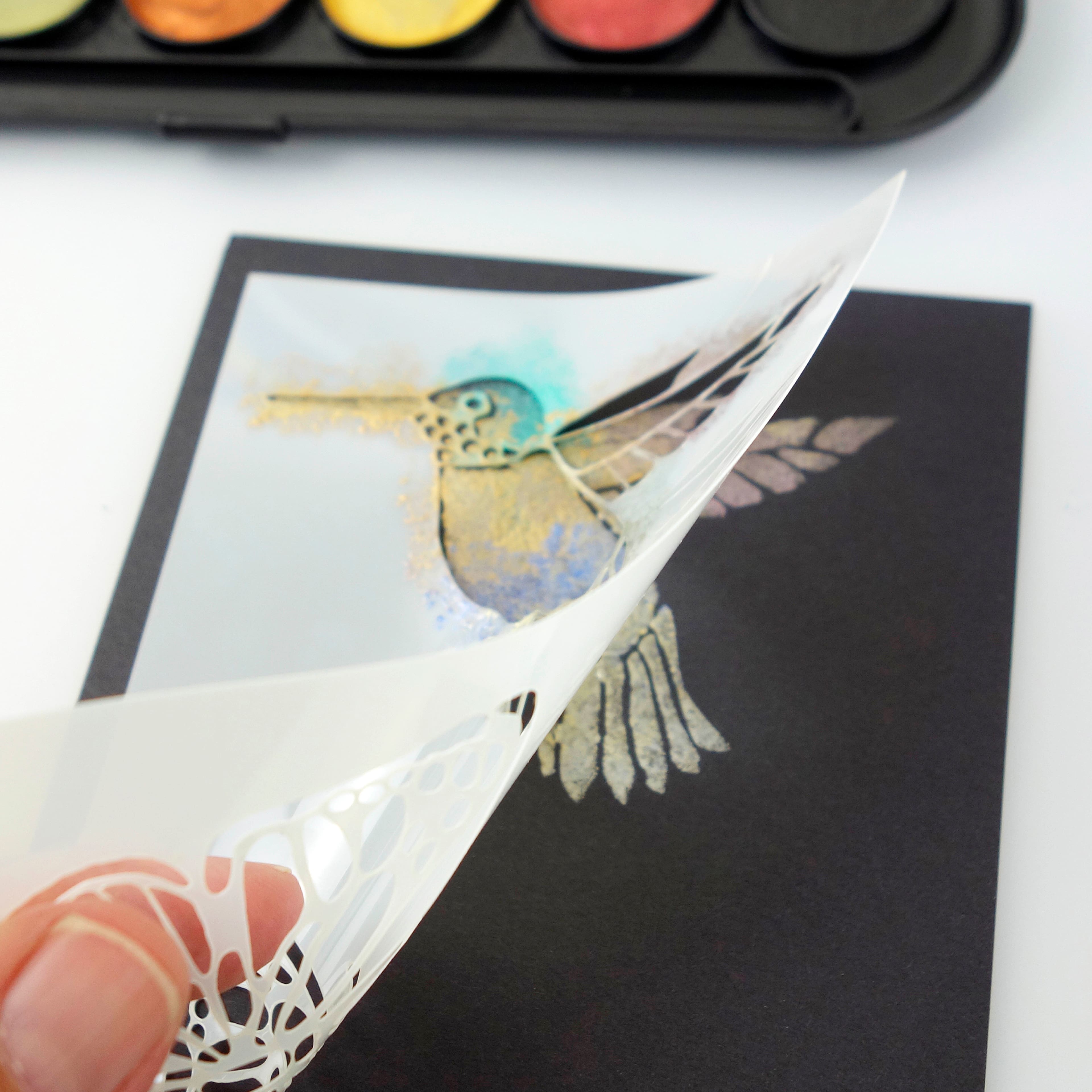 Yasutomo&#xAE; Shimmer &#x26; Shine Pearlescent Paint &#x26; Stencil Kit