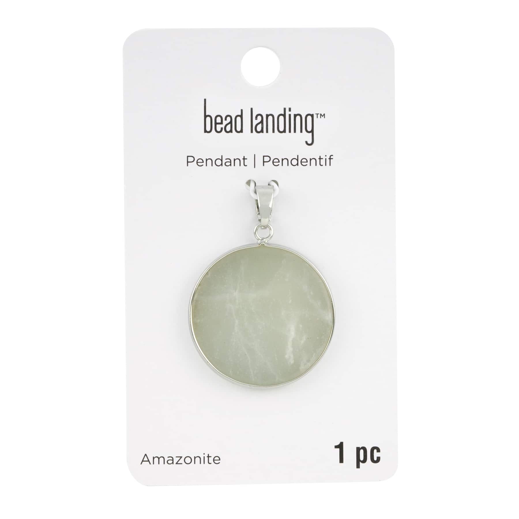Green Amazonite Flat Round Pendant by Bead Landing&#x2122;