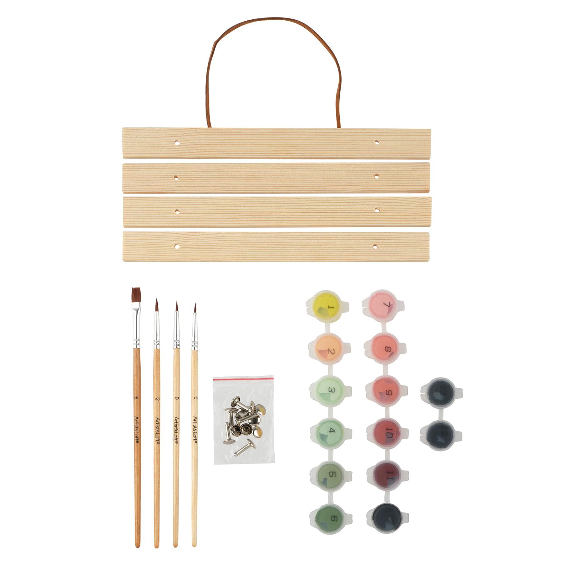 8" x 10" Hibiscus Paint-by-Number Kit with Wood Display Hanger by Artist's Loft®