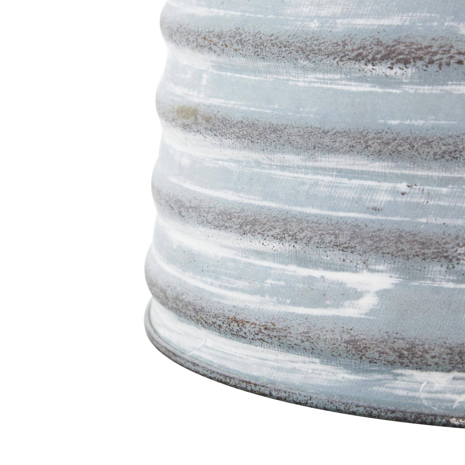 14" Gray Metal Beehive Shaped Watering Can Planter