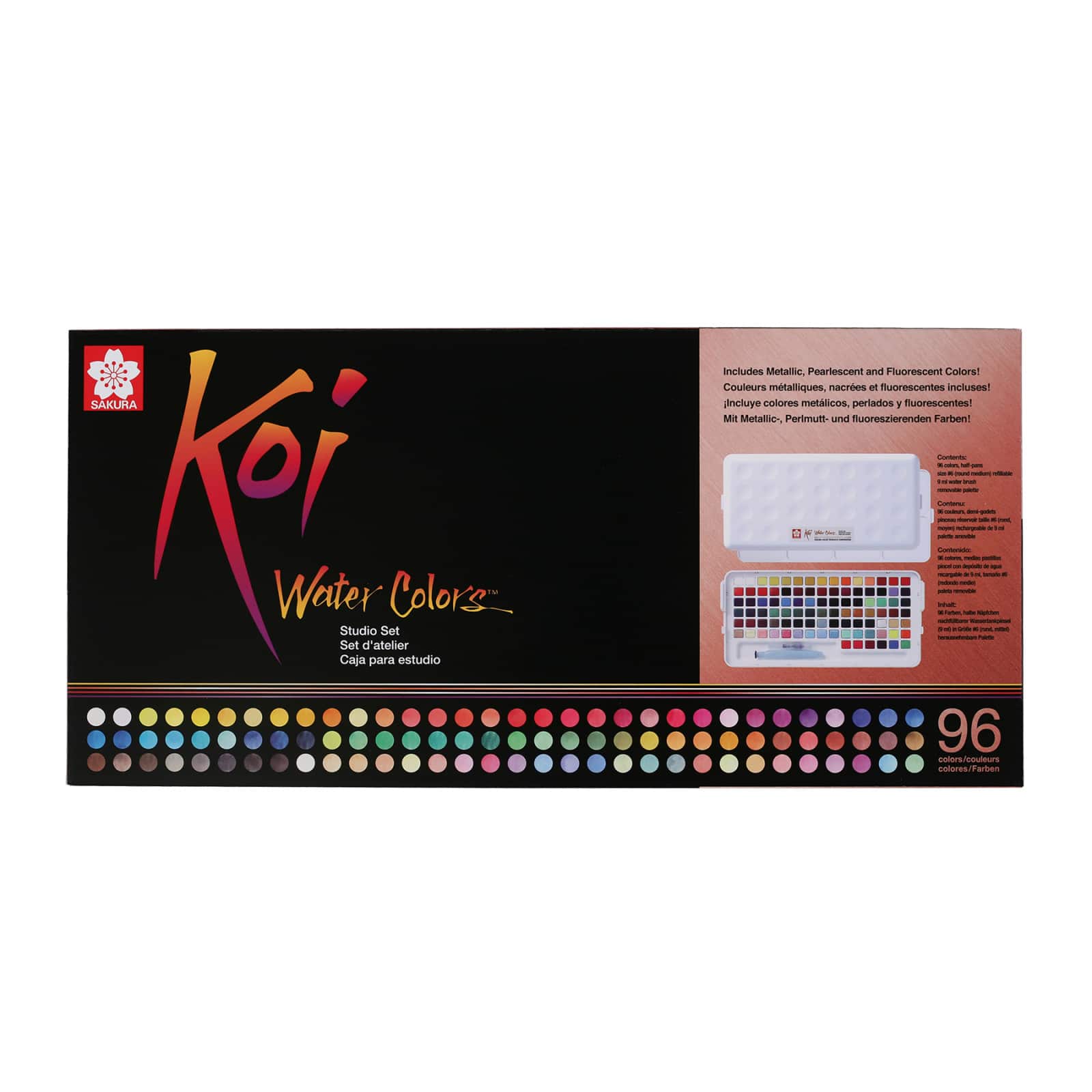 Koi® Water Colors™ 96 Color Studio Set