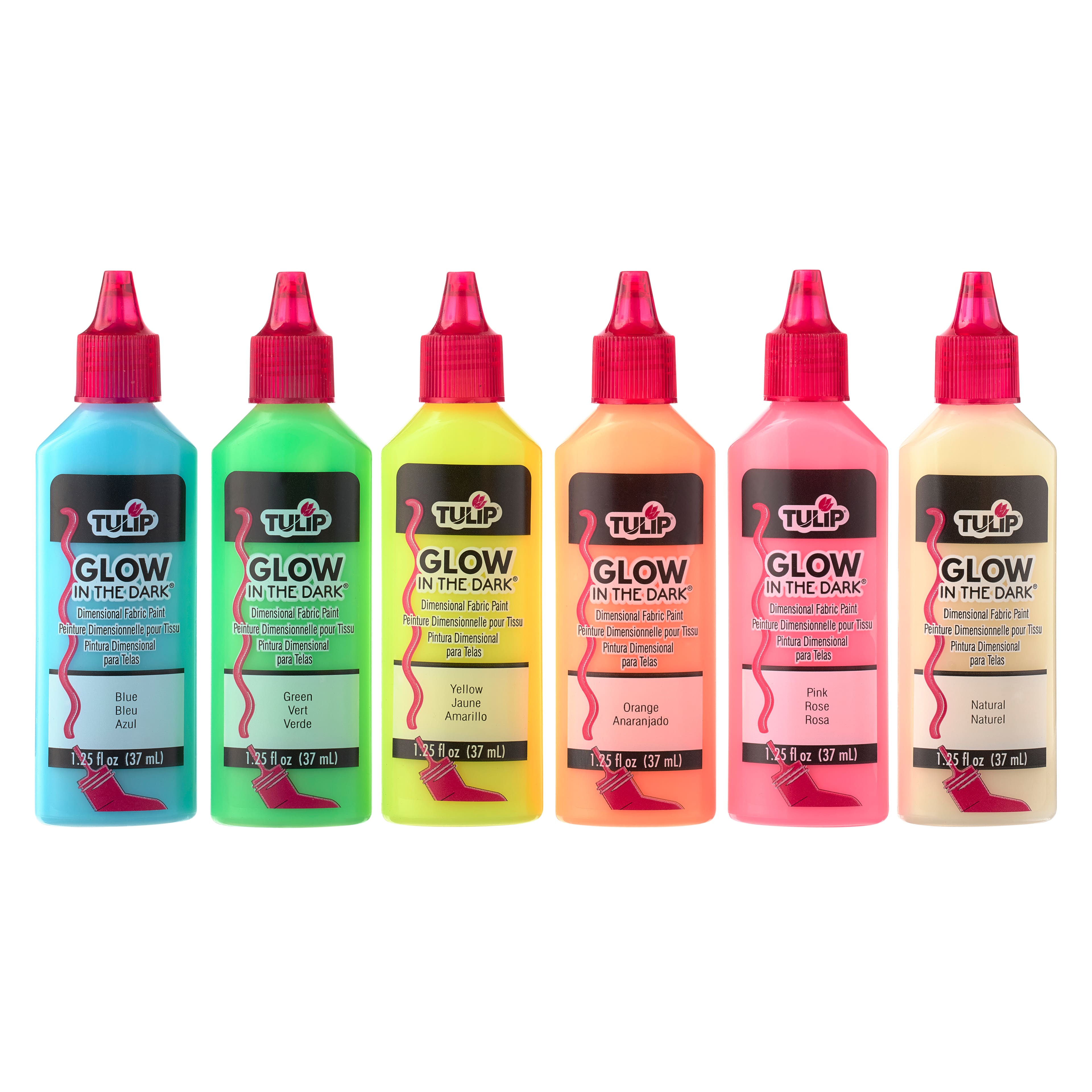 Ensemble de 6 peintures dimensionnelles pour tissu de Tulip