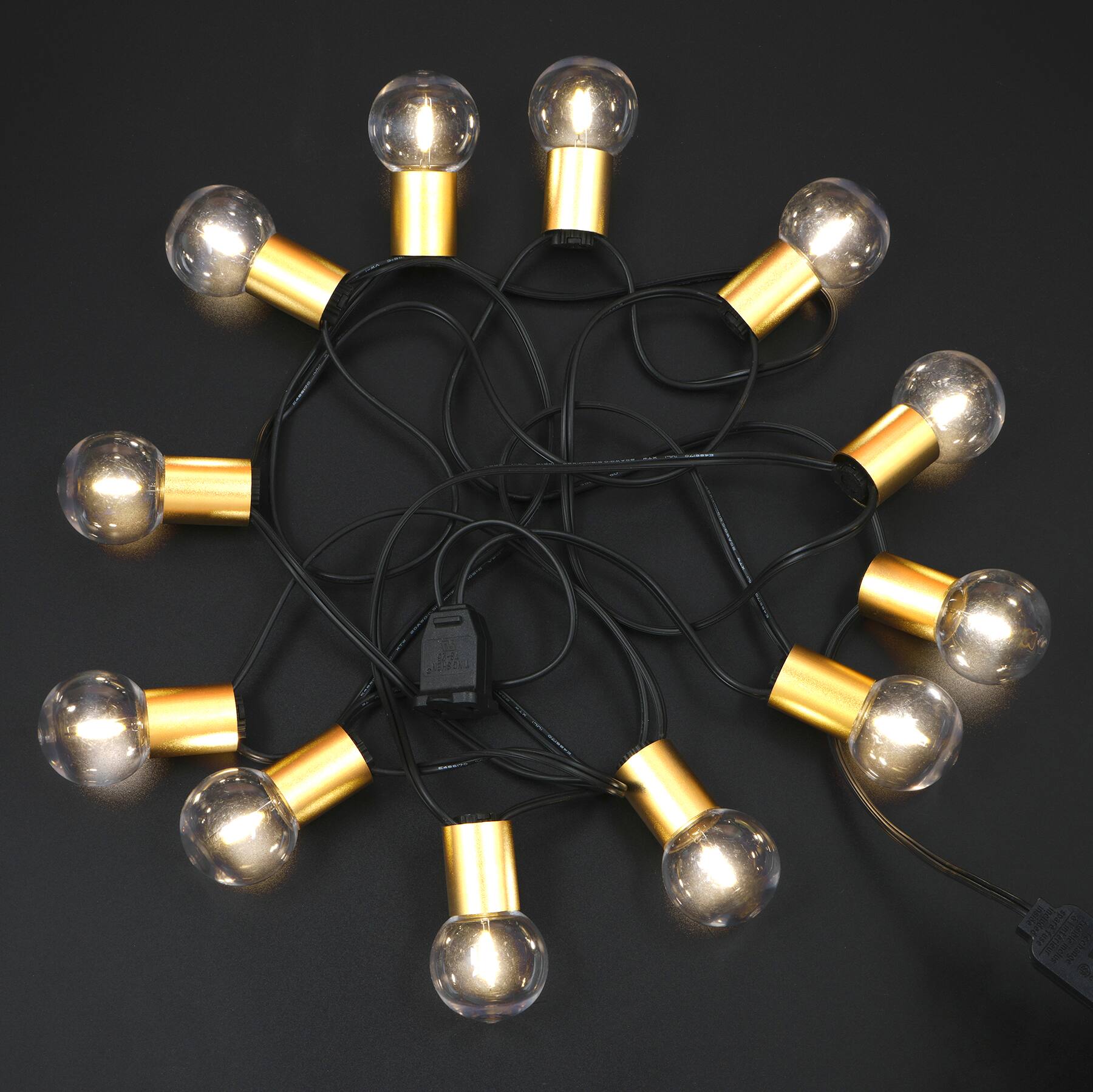 12ct. Gold Globe Warm White LED String Lights by Ashland®