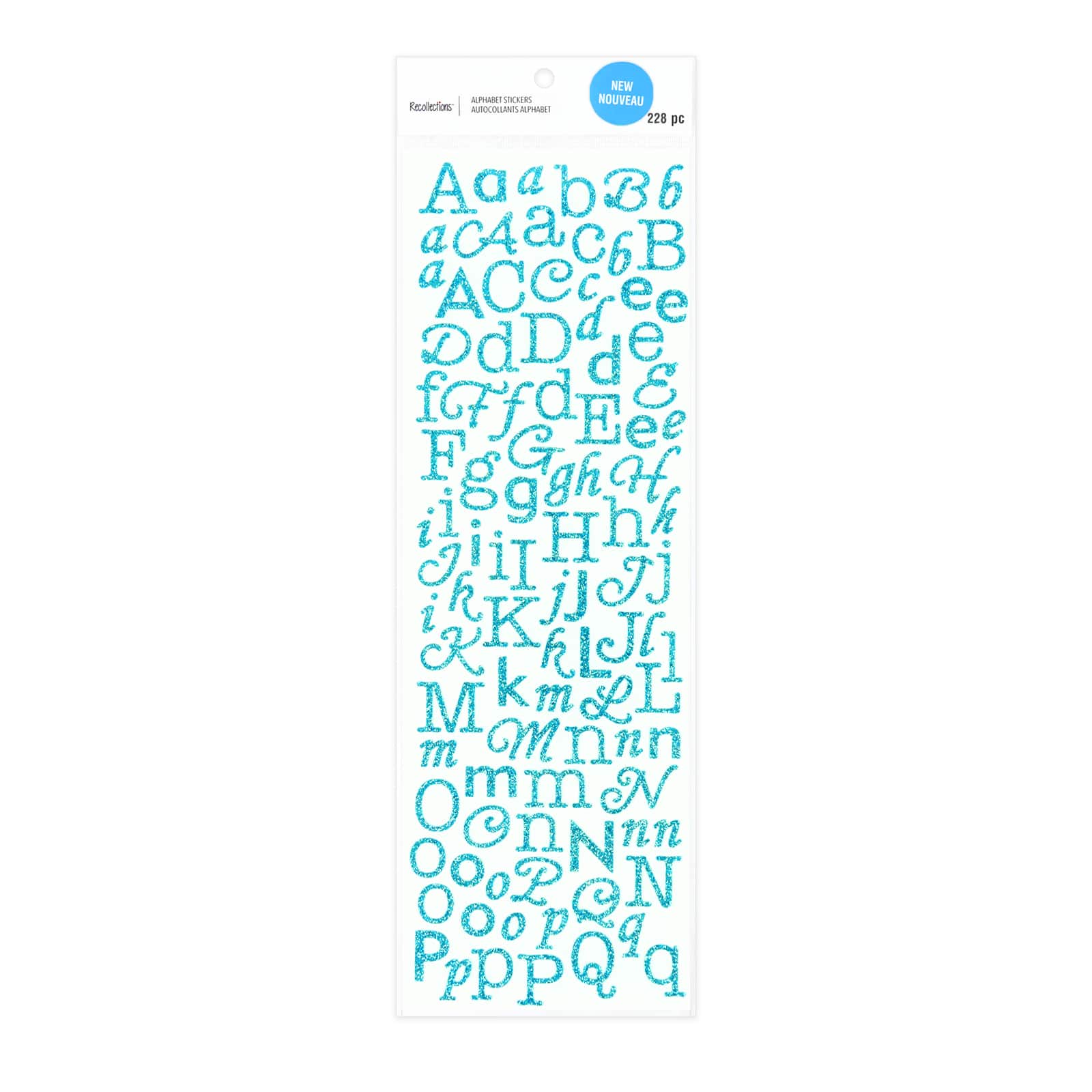 Teal Glitter Alphabet Stickers by Recollections&#x2122;