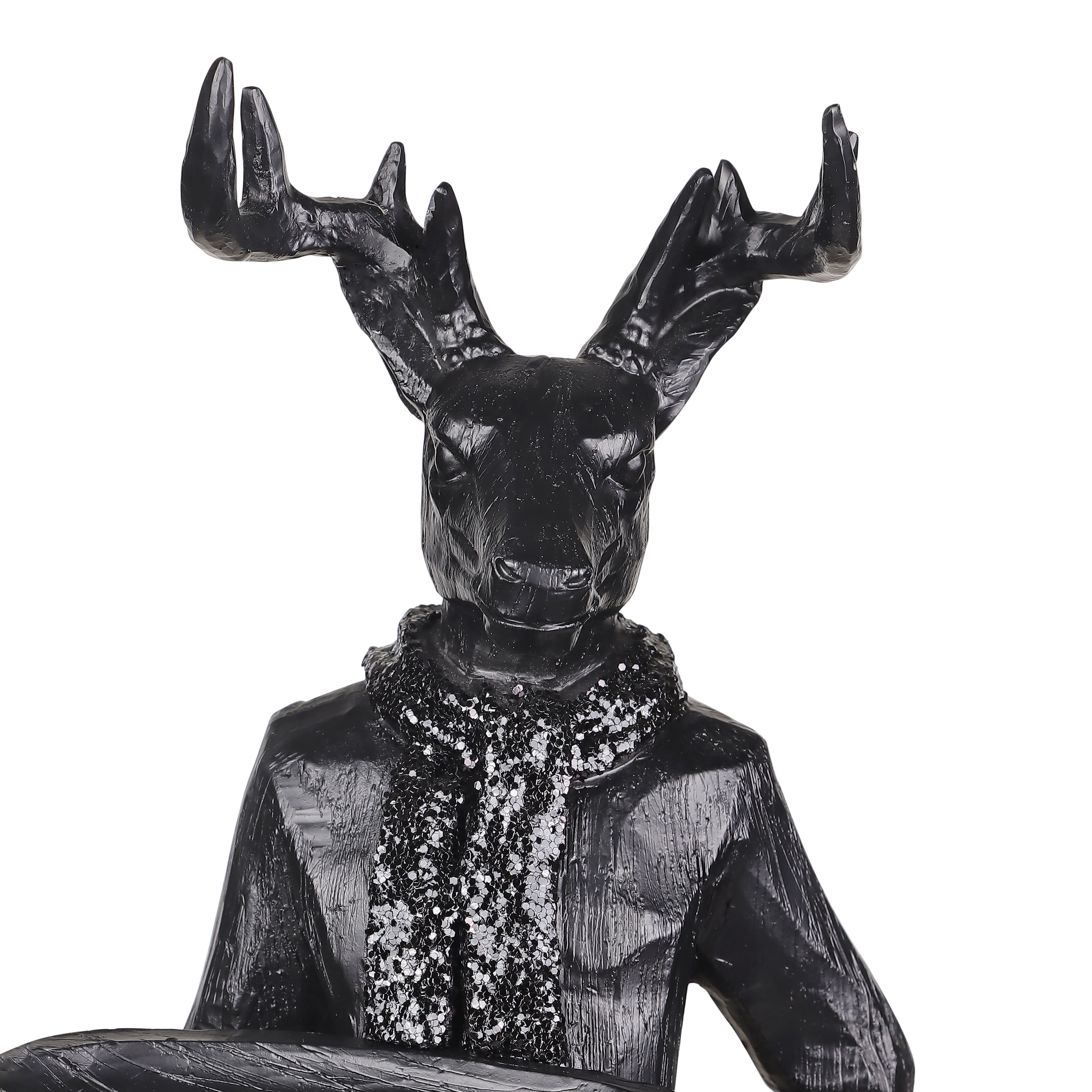 17.75&#x22; Black Deer Butler Tabletop D&#xE9;cor by Ashland&#xAE;
