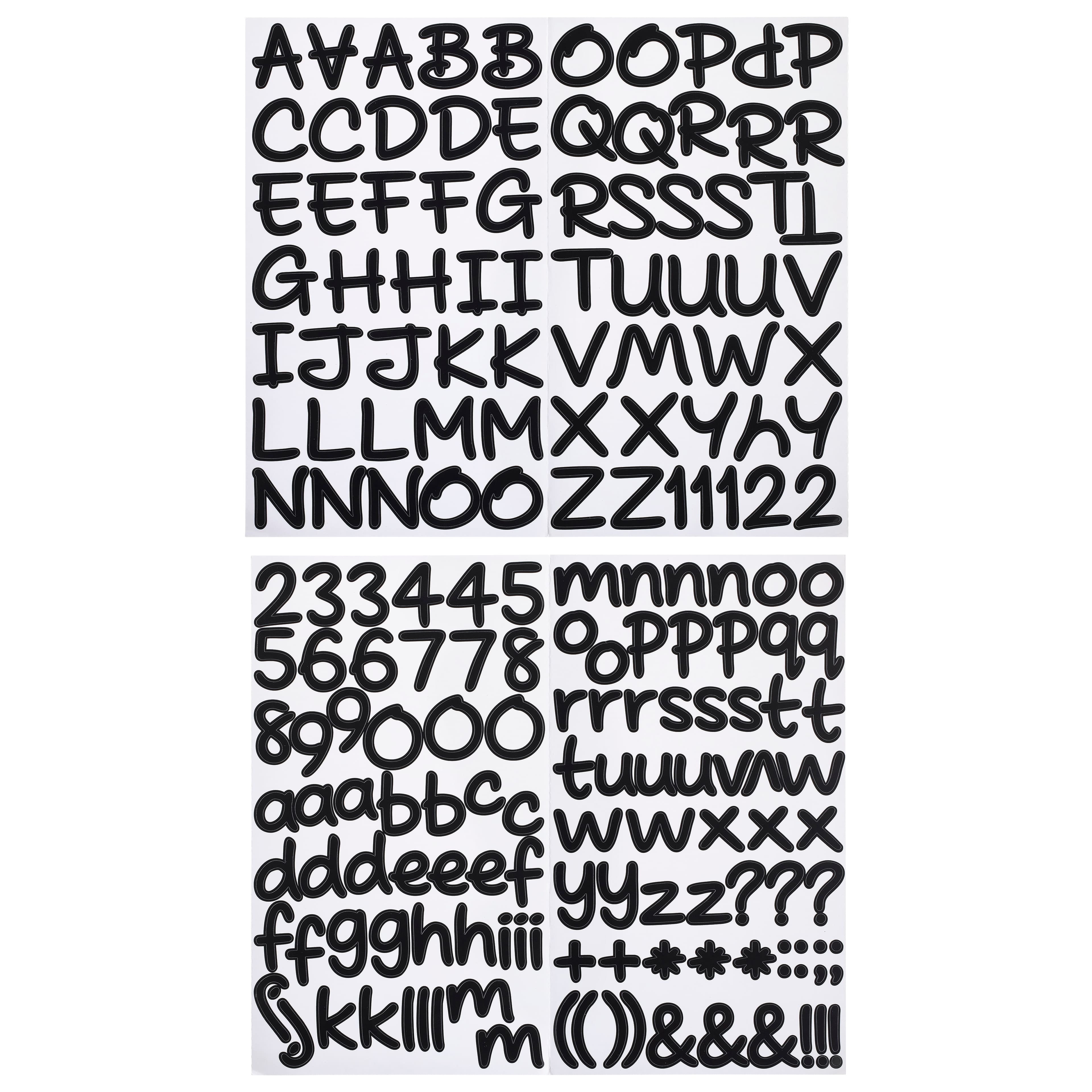 12 Pack: Black Licorice Handwriting Alphabet Stickers by Recollections™