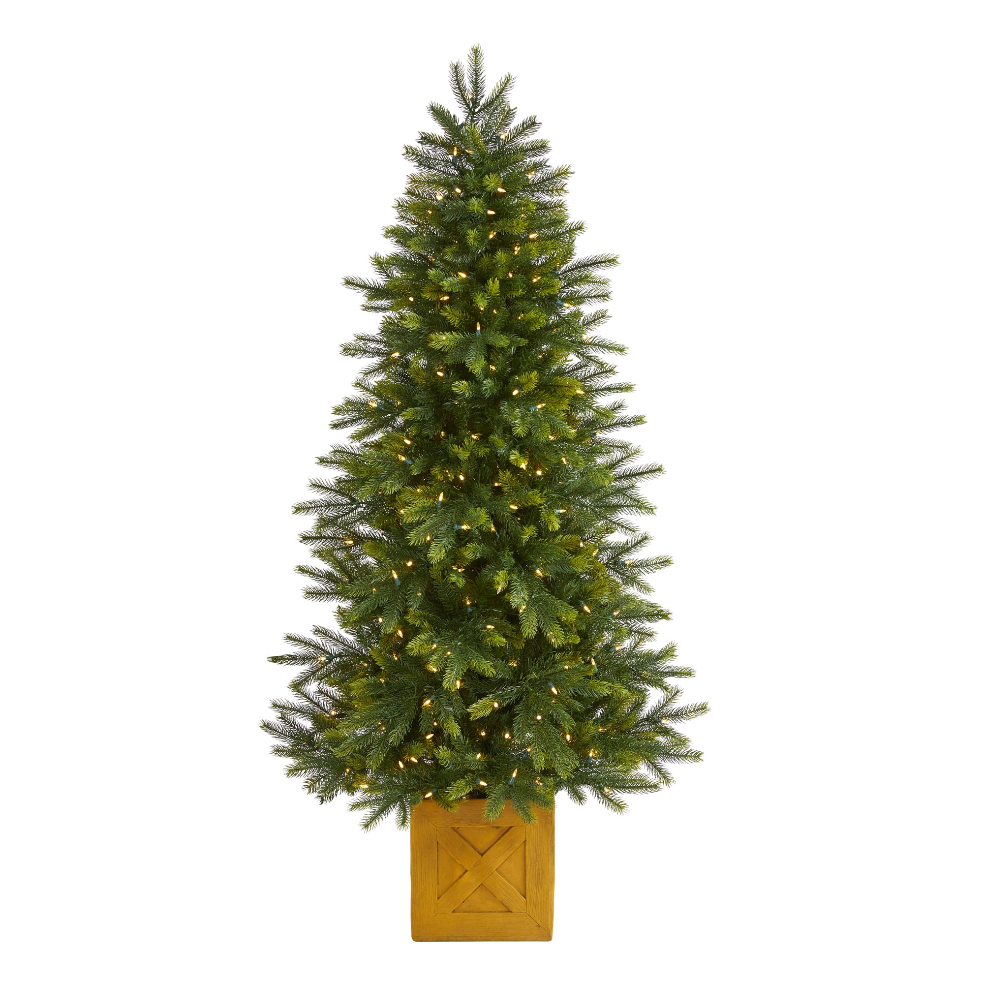 6ft. Pre-Lit Manchester Fir Artificial Christmas Tree, Clear LED Lights