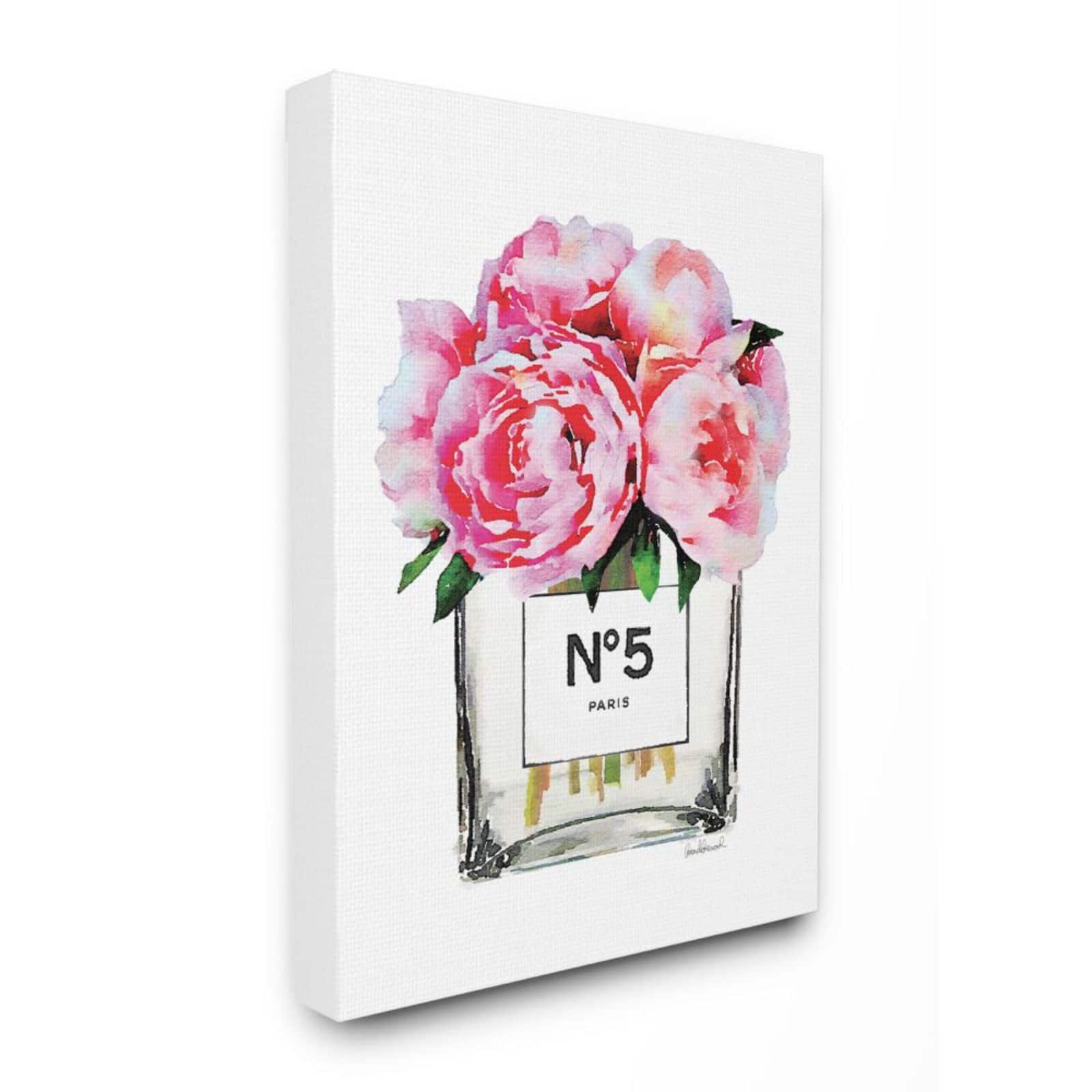 Stupell Industries Paris Vase with Pink Peony Canvas Wall Art