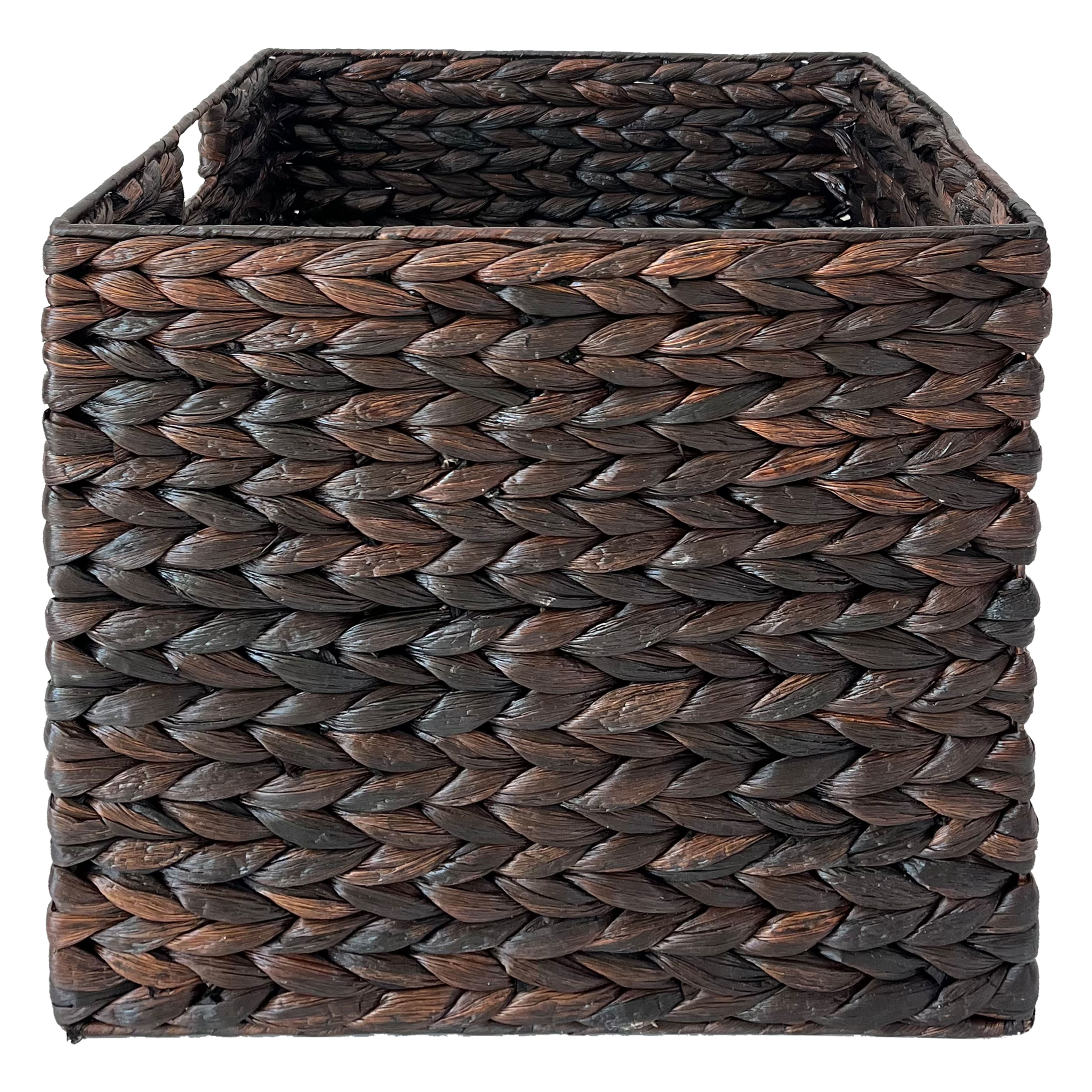 Large Espresso Cube Woven Basket by Ashland®