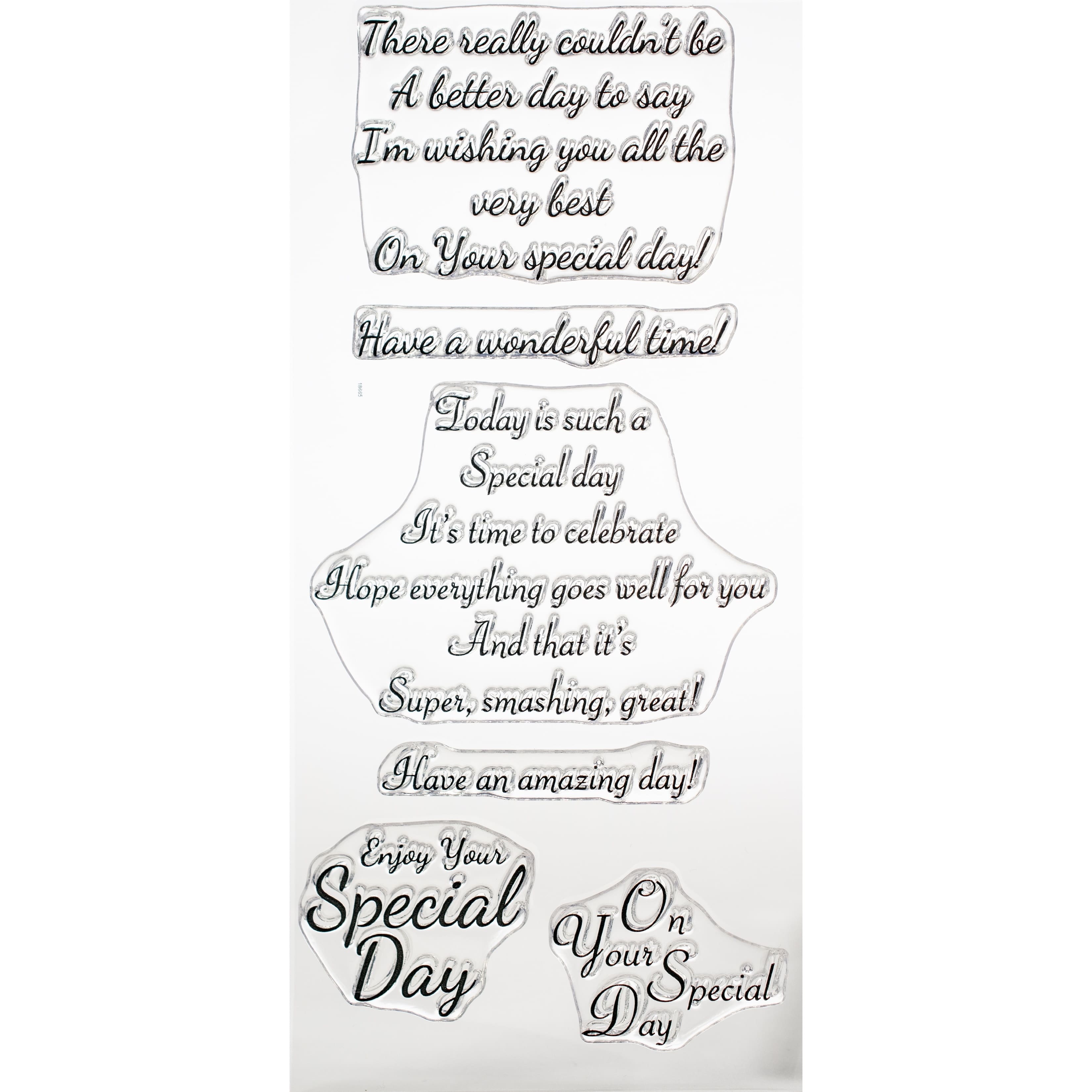 Creative Expressions Sentimentally Yours By Phill Martin Special Day Verses Clear Stamp Set