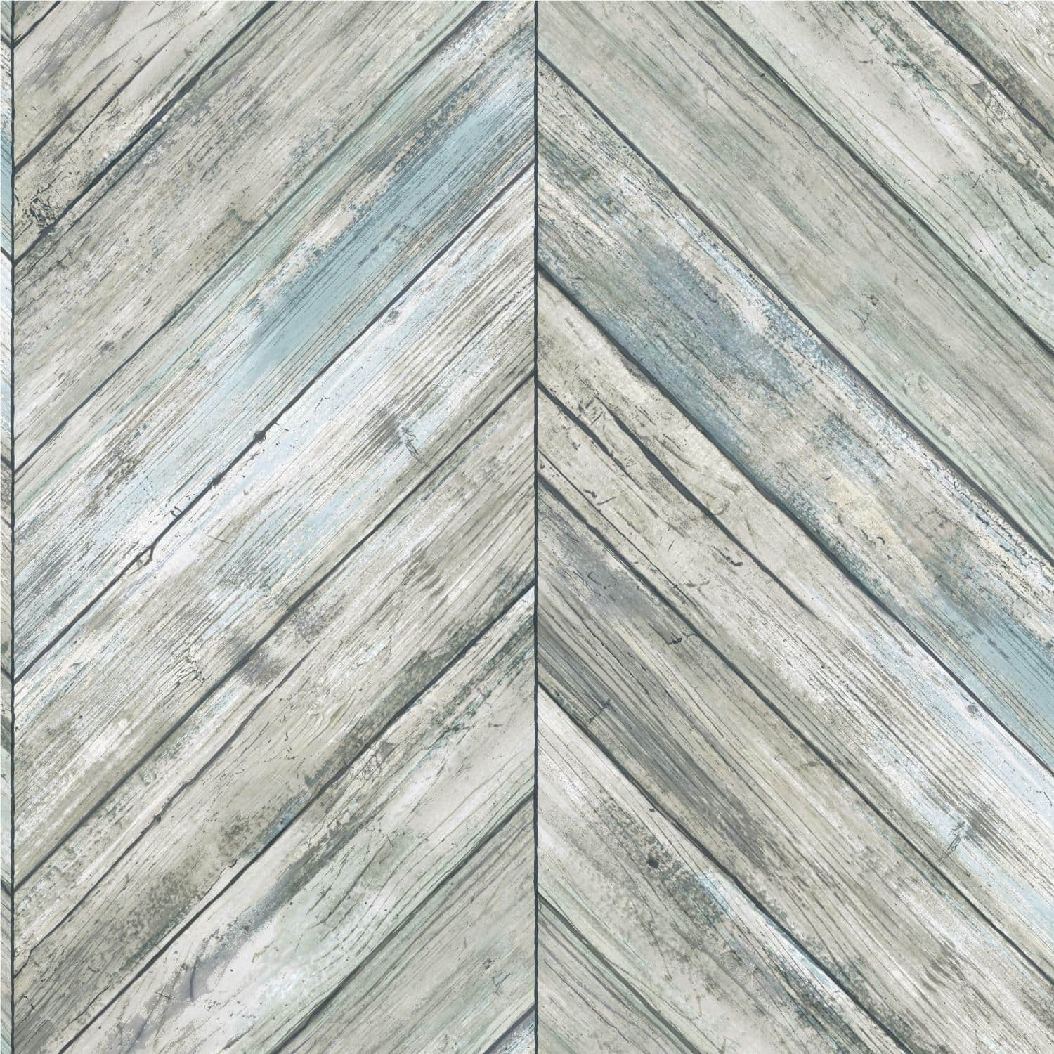 RoomMates Herringbone Wood Boards Peel & Stick Wallpaper