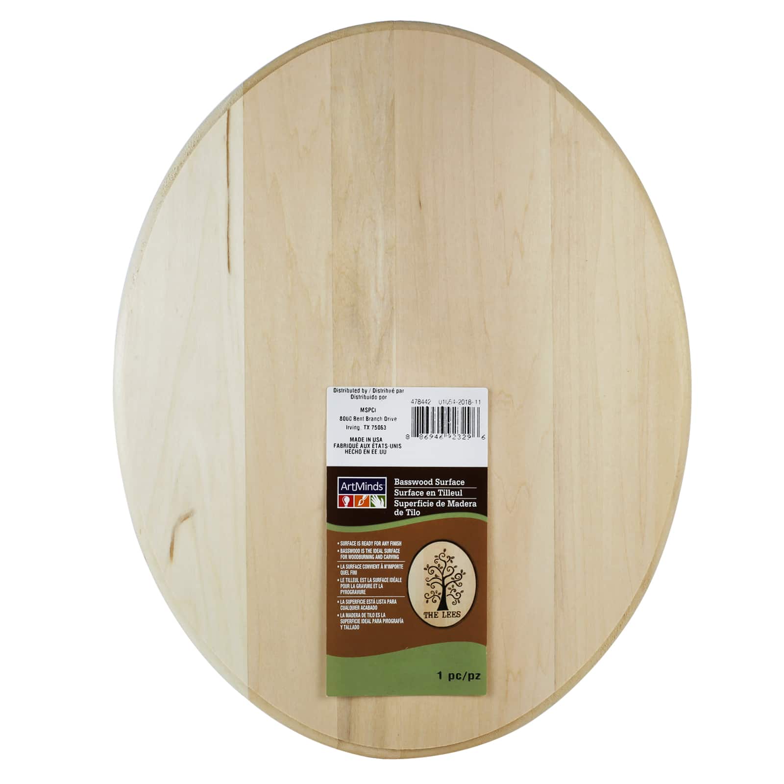 11" x 14" Basswood Oval Plaque by ArtMinds®